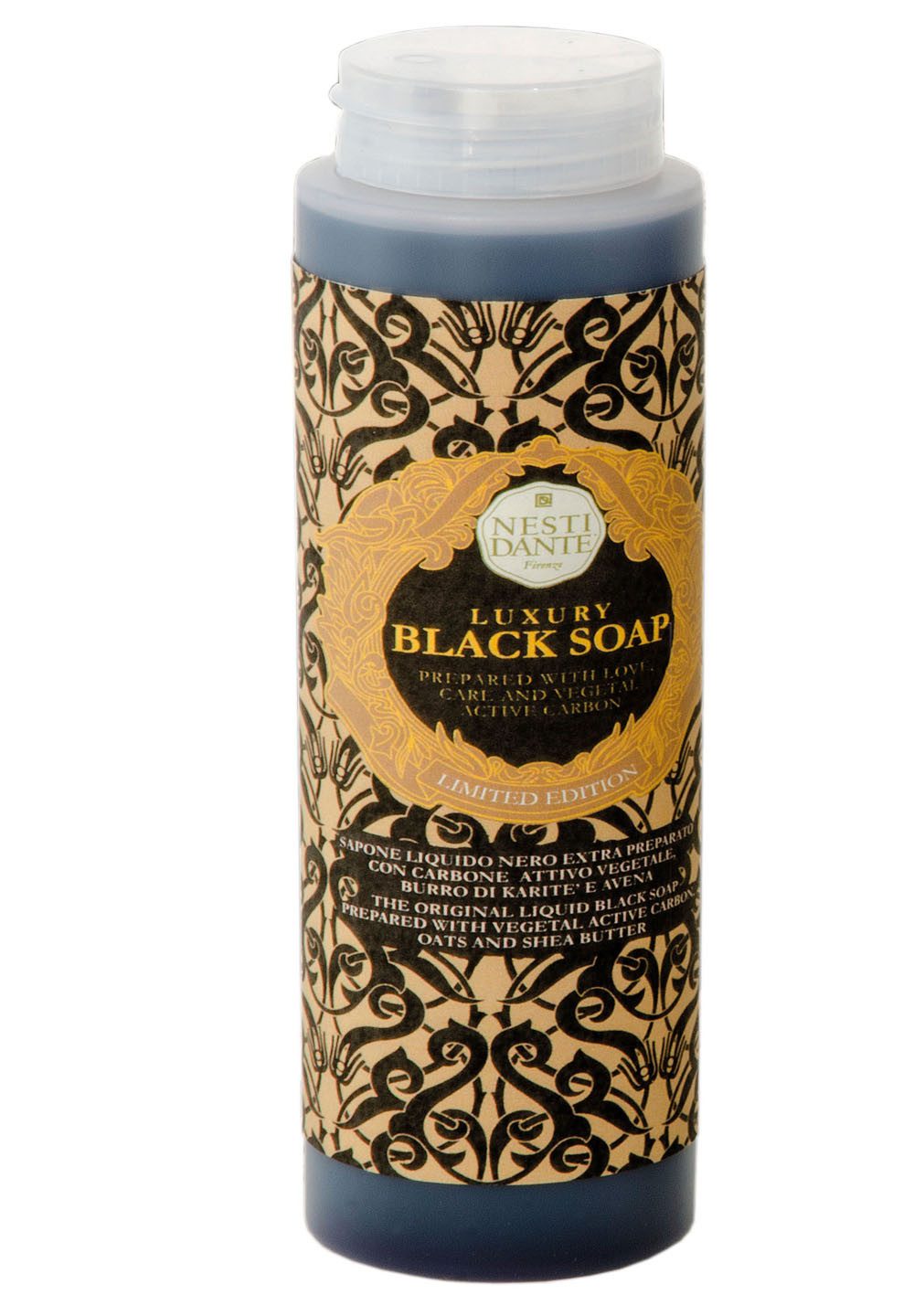 Nesti Dante Duschpflege, Luxury Black Shower Gel mit Aktivkohle 300 ml