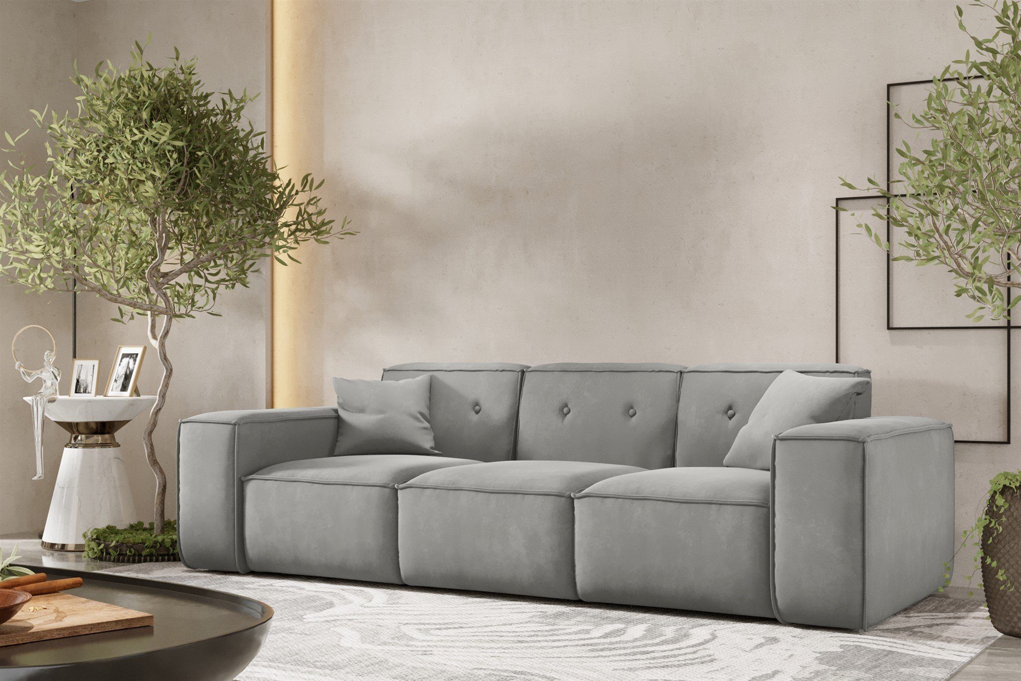 Fun Möbel Sofa Designersofa CESINA 3-Sitzer günstig online kaufen