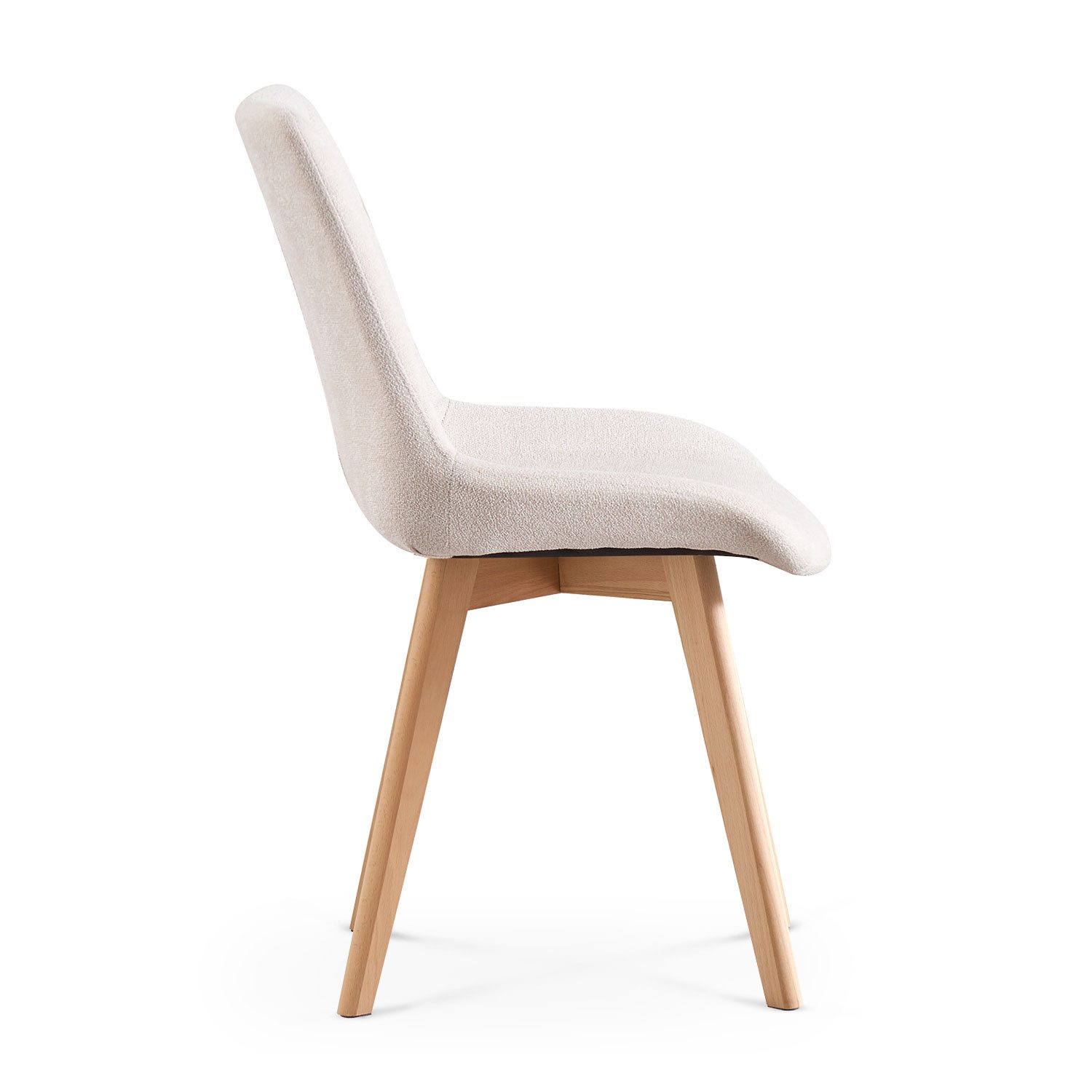 B&D home 4-Fußstuhl TANIA (2er Set, 2 St), gepolstert, Massivholz Buche, geölt