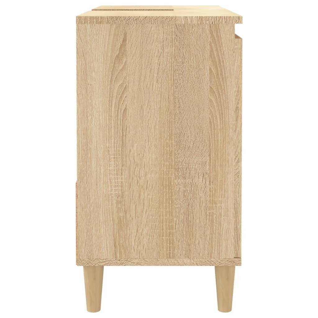 Holzwerkstoff, Badschrank Sonoma-Eiche (1-St) vidaXL 65x33x60 cm Sonoma Badezimmer-Set Eiche