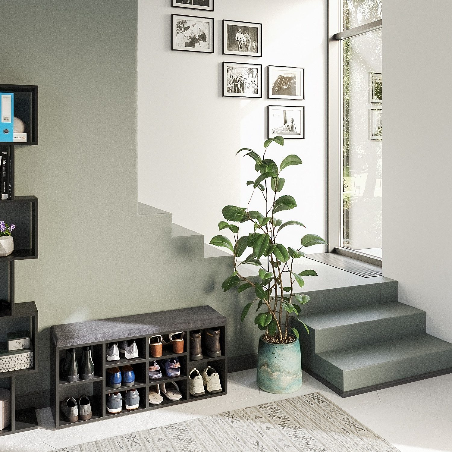 KOMTO Schuhbank Schuhregal Schuhschrank mit Sitzbank günstig online kaufen