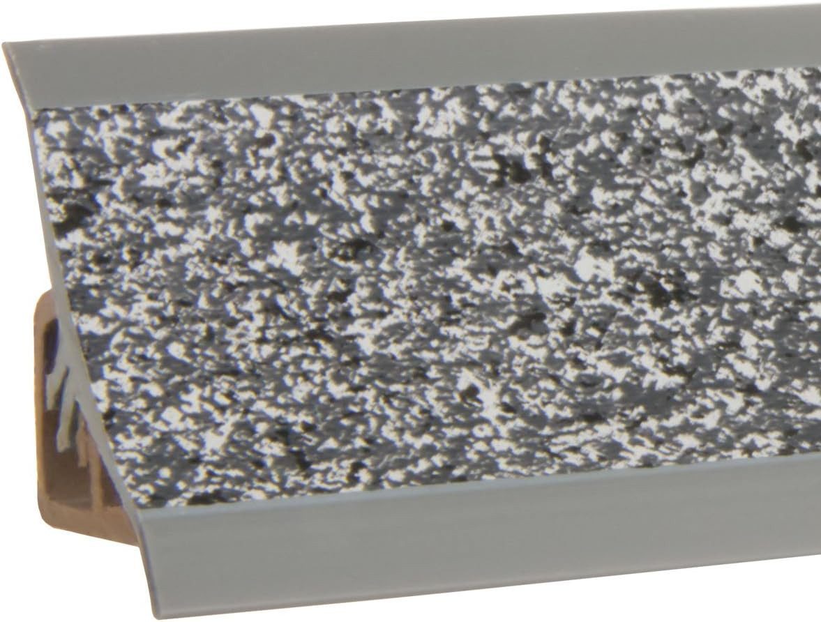 HOLZBRINK Abschlussleiste HOLZBRINK Küchenabschlussleiste Vollaluminium, selbstklebend, PVC, 0,5, Granit dunkel Wandabschlussleiste Arbeitsplatten 23x23mm 50 cm
