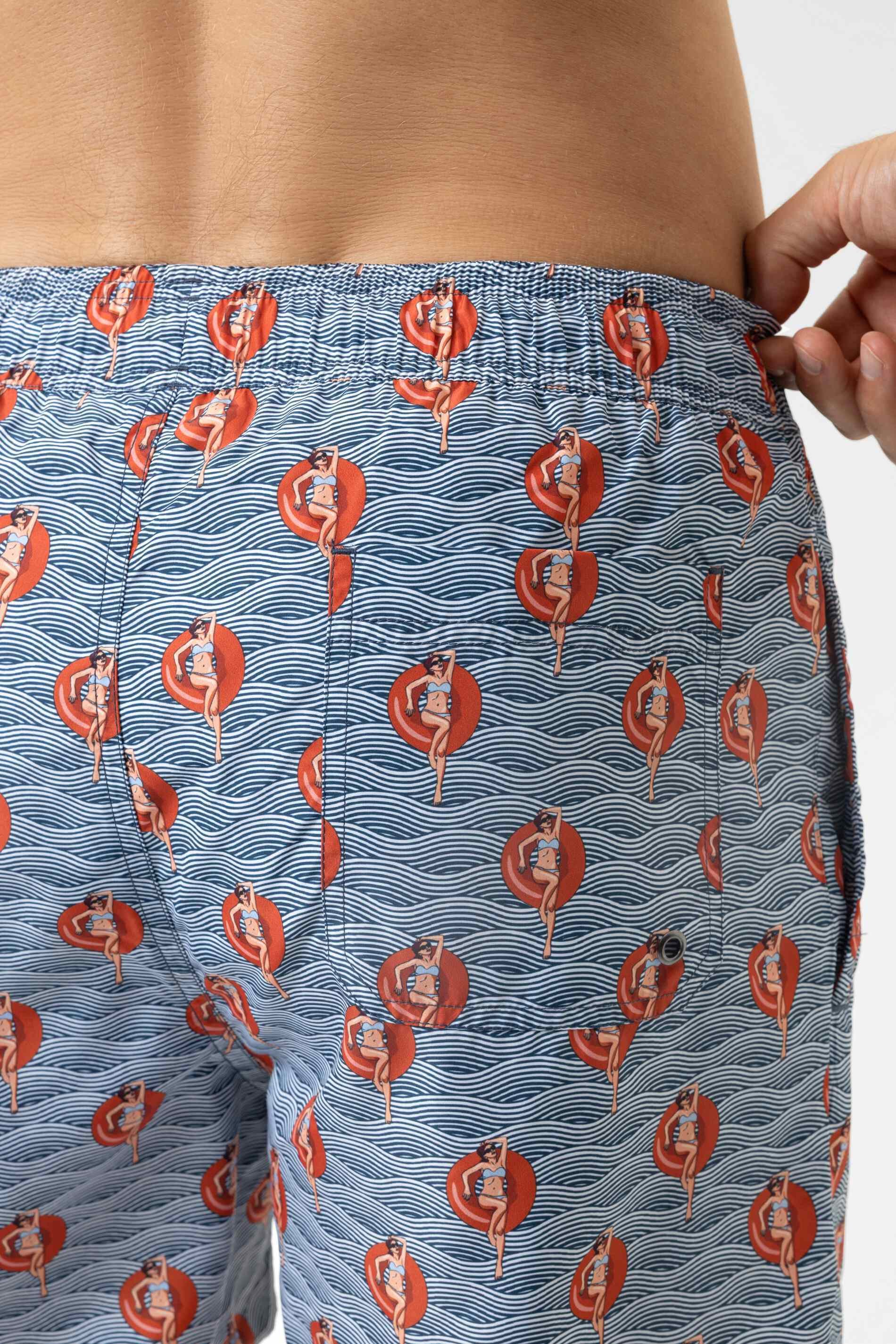 Mey Badeshorts Mey Herren Badeshorts Serie Wave Swing mit Print (1-St) Lässige Badeshorts mit Print, Chlorecht