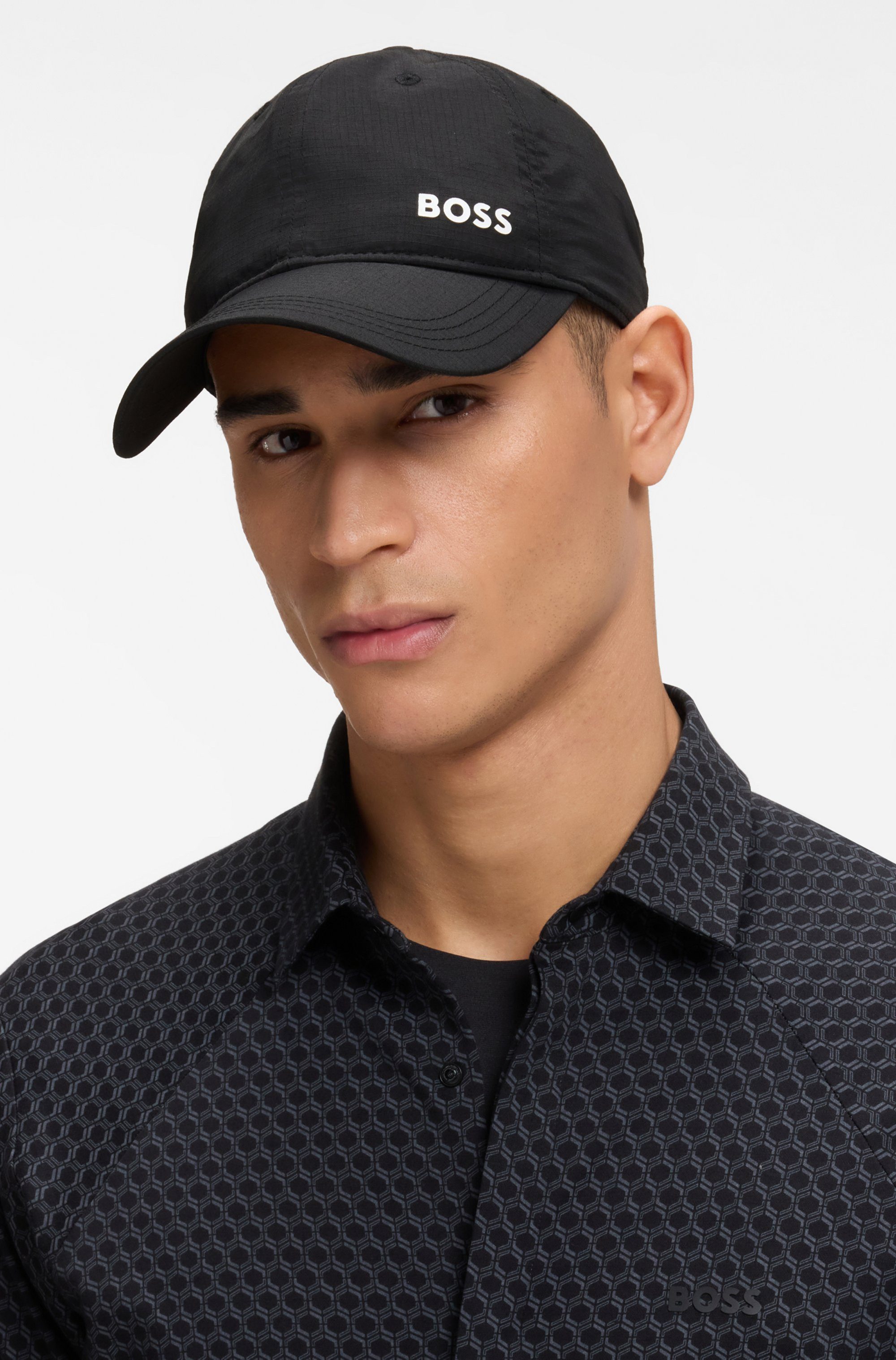 BOSS GREEN Fitted Cap Lach-RS Technical Sport Ripstop, UV-Protection, Weite verstellbar, unisex