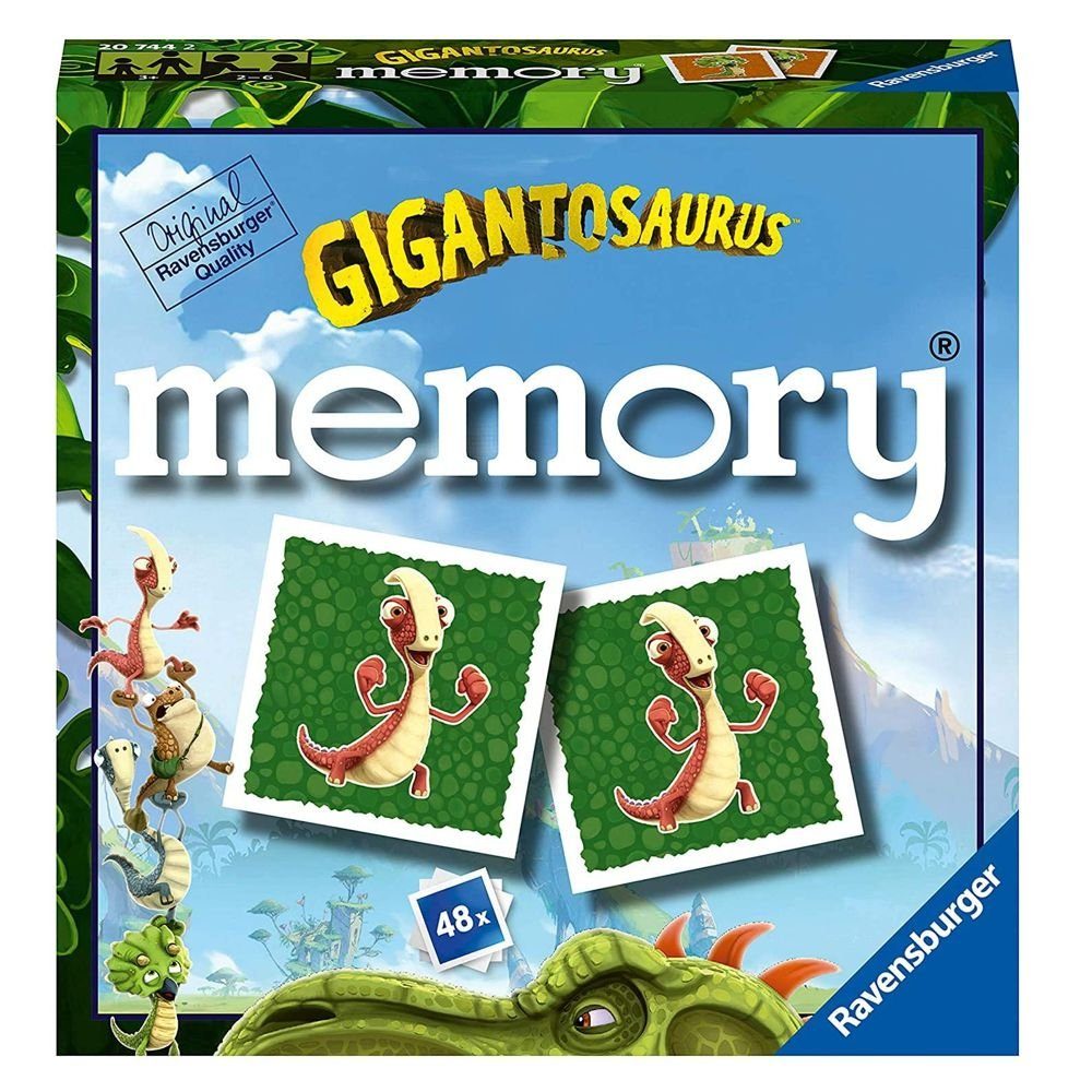 Ravensburger Spiel, Memory Mini Memory® Gigantosaurus 48 Karten Ravensburger Dinosaurier