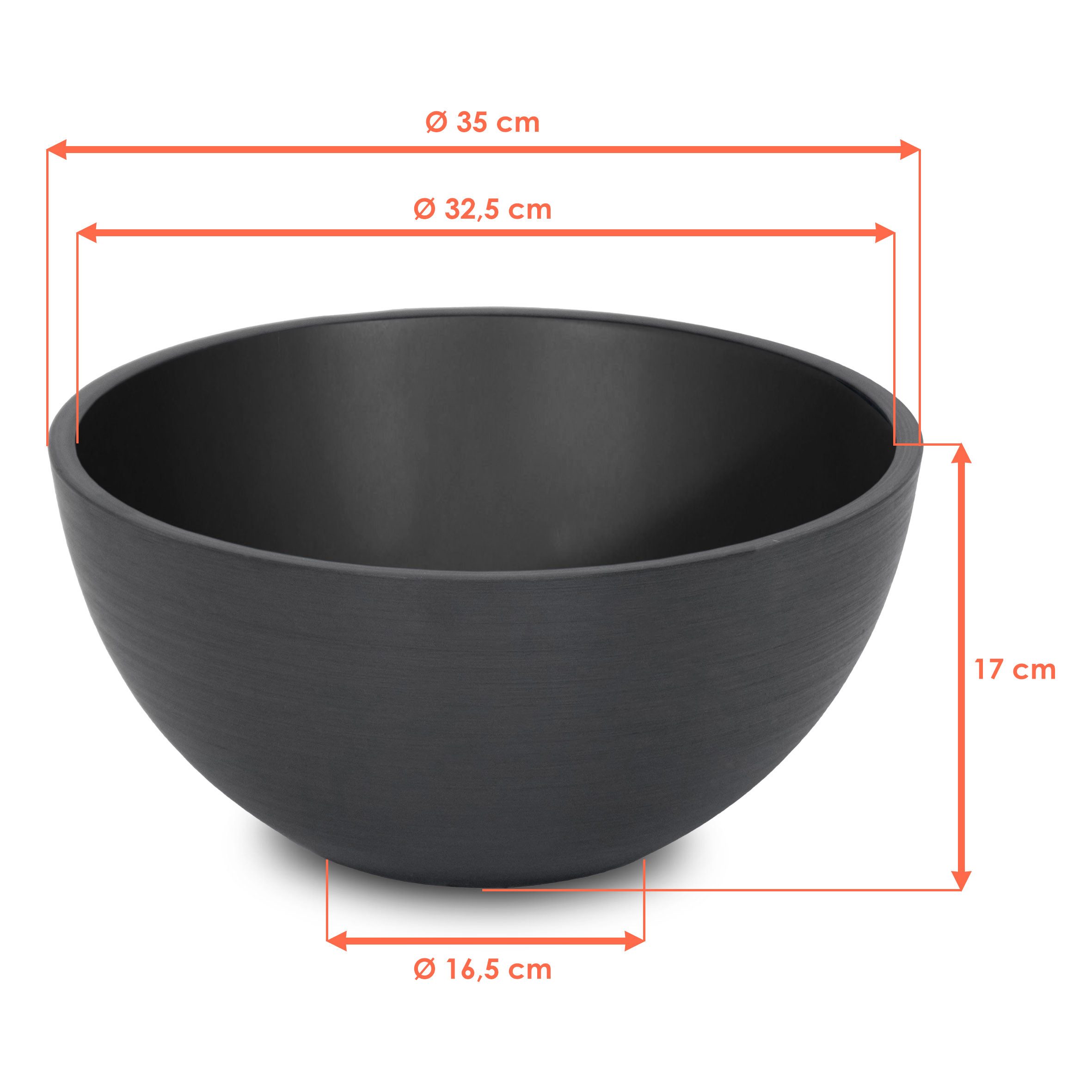 Spetebo Pflanzschale Pflanzschale aus EcoStone rund günstig online kaufen