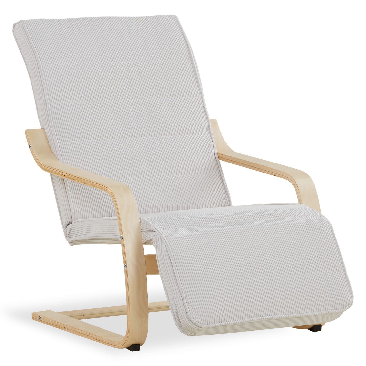 Homestyle4u Relaxsessel in Hellgrau Cord 2635 günstig online kaufen