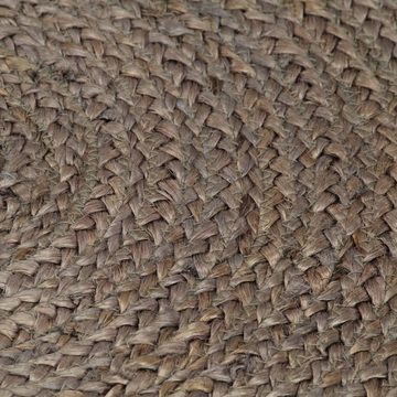 Teppich Teppich Handgefertigt Jute Rund 90 cm Grau, vidaXL, Runde