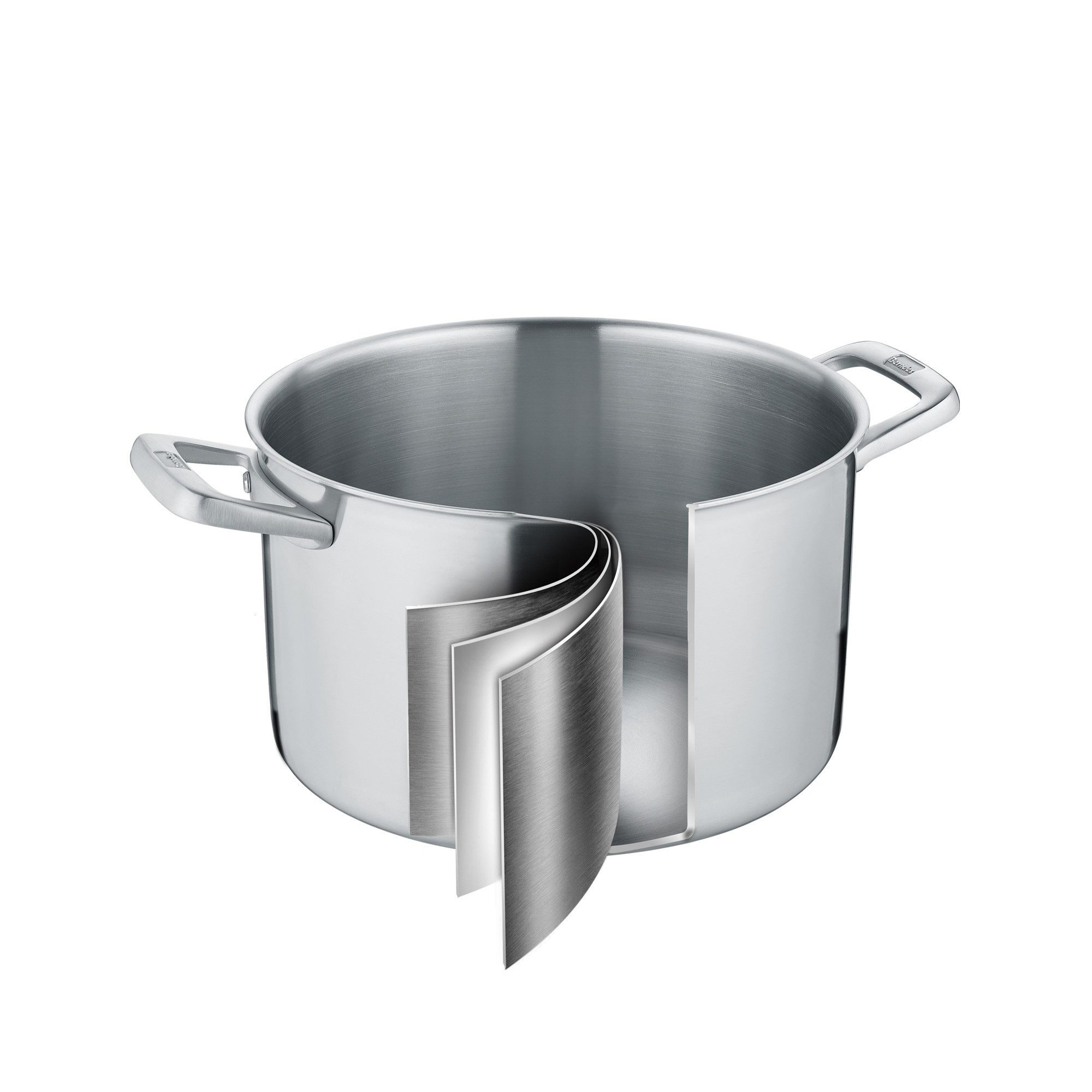 Berndes Kochtopf mit Glasdeckel 24cm, poliert - Tricion Resist, 3-Schicht-Material