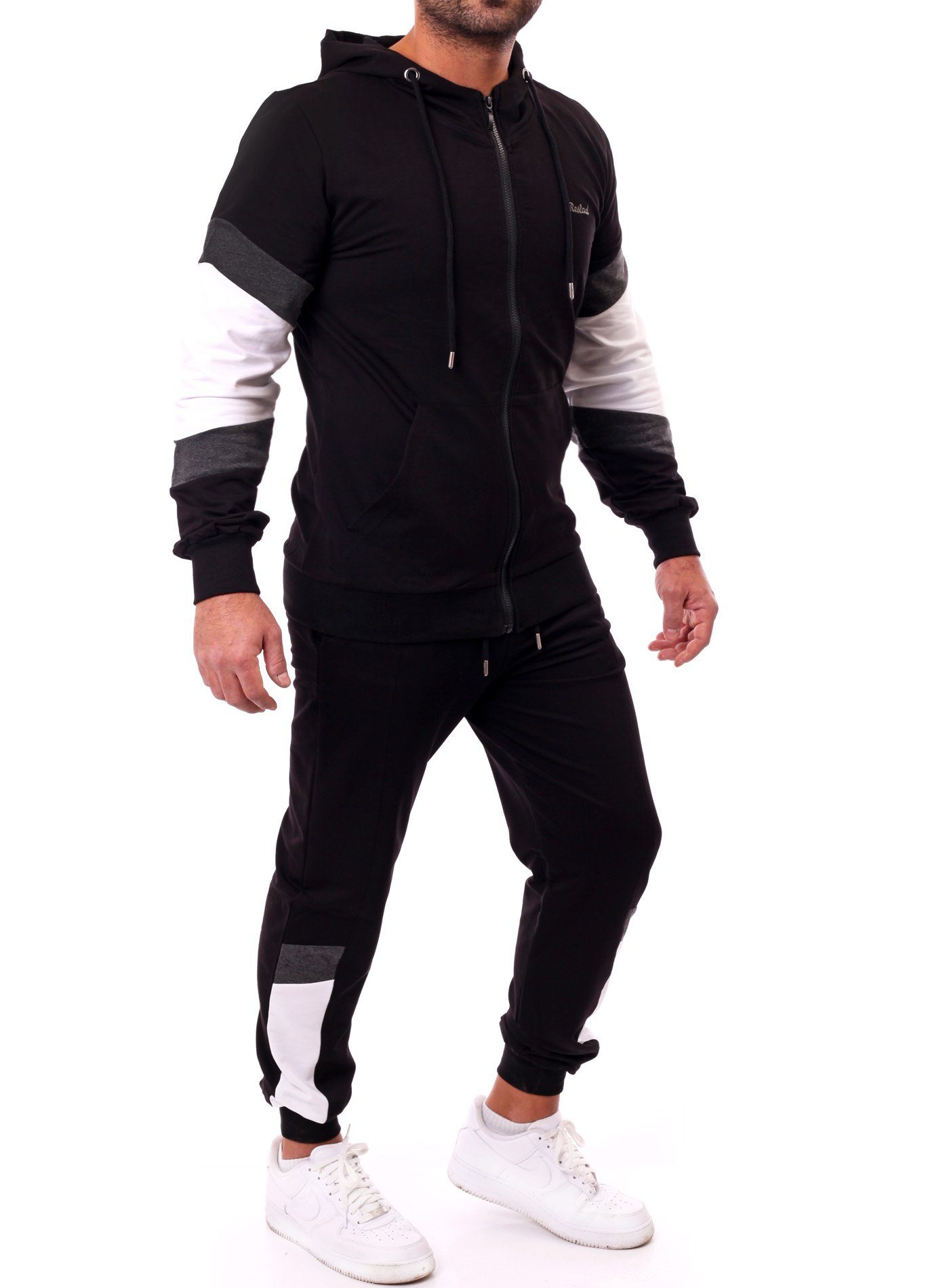 Reslad Jogginganzug Reslad Trainingsanzug Herren Jogginganzug Männer Sportanzug, Freizeit, Sweatjacke + Jogginghose SET Gym Fitness Sportanzug Freizeitanzug – Bild 3 von 5