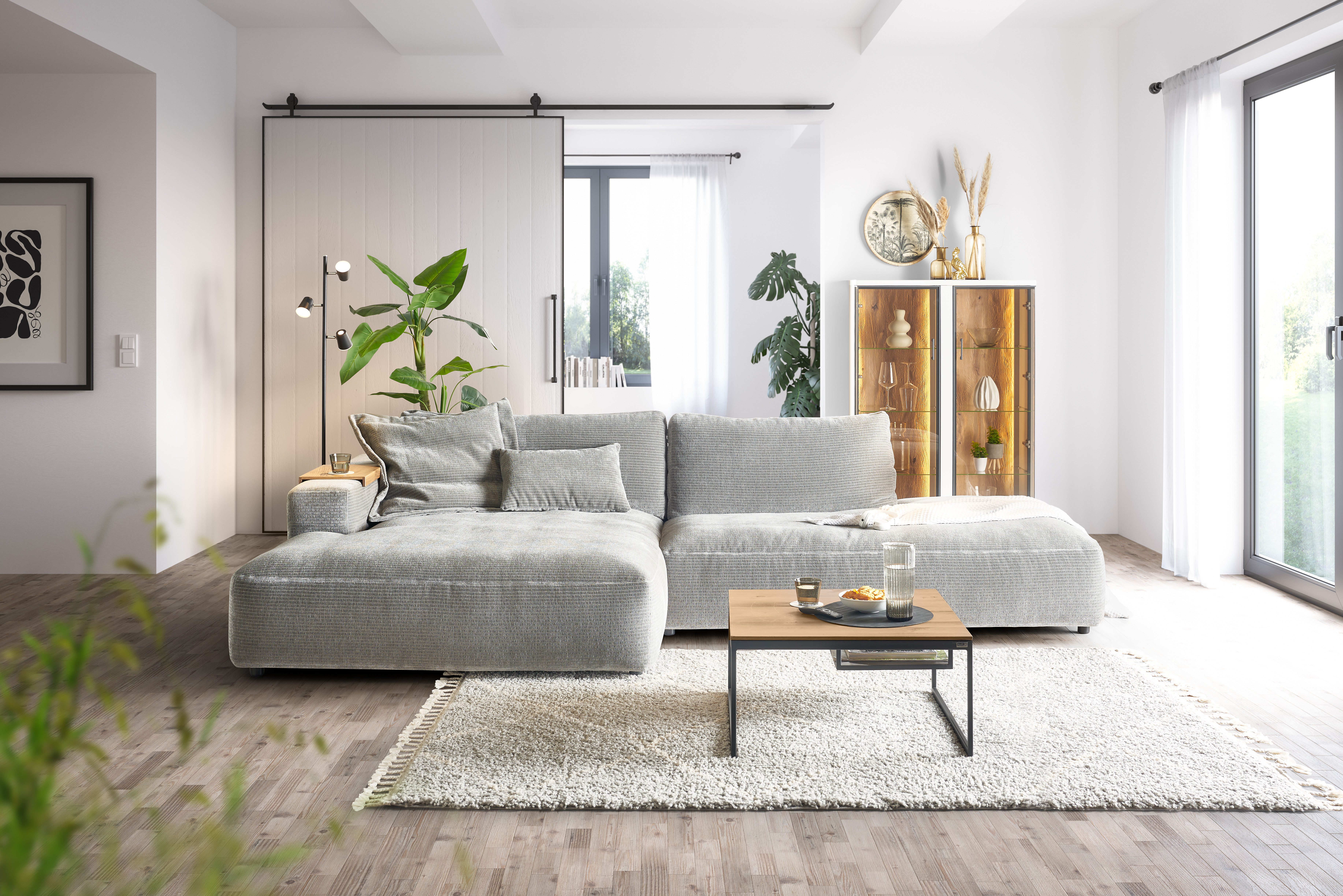 Musterring Ecksofa Lucia modern und bequem, Breite 330cm, L-Form, verschiedene Farben, großer Longchair mit Armlehne, B330 x T190 cm