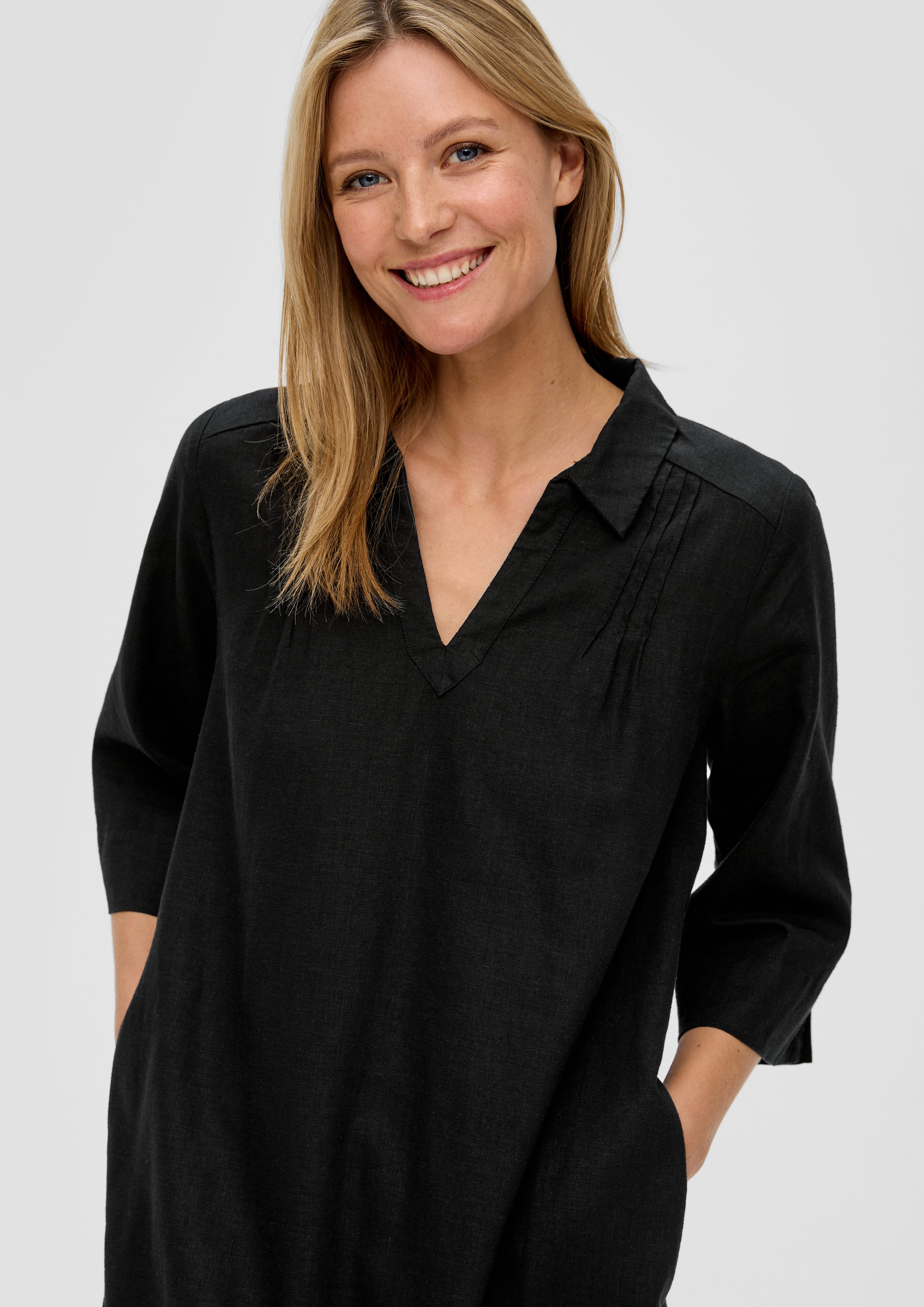 s.Oliver Minikleid Relaxed Fit-Kleid aus Leinenmix günstig online kaufen