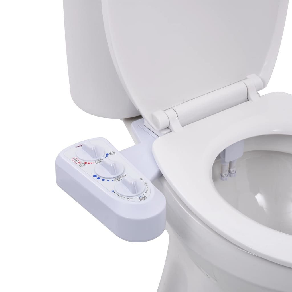 vidaXL Bidet Bidet-Aufsatz für Toilettensitz Heiß- Kaltwasser Doppeldüsen