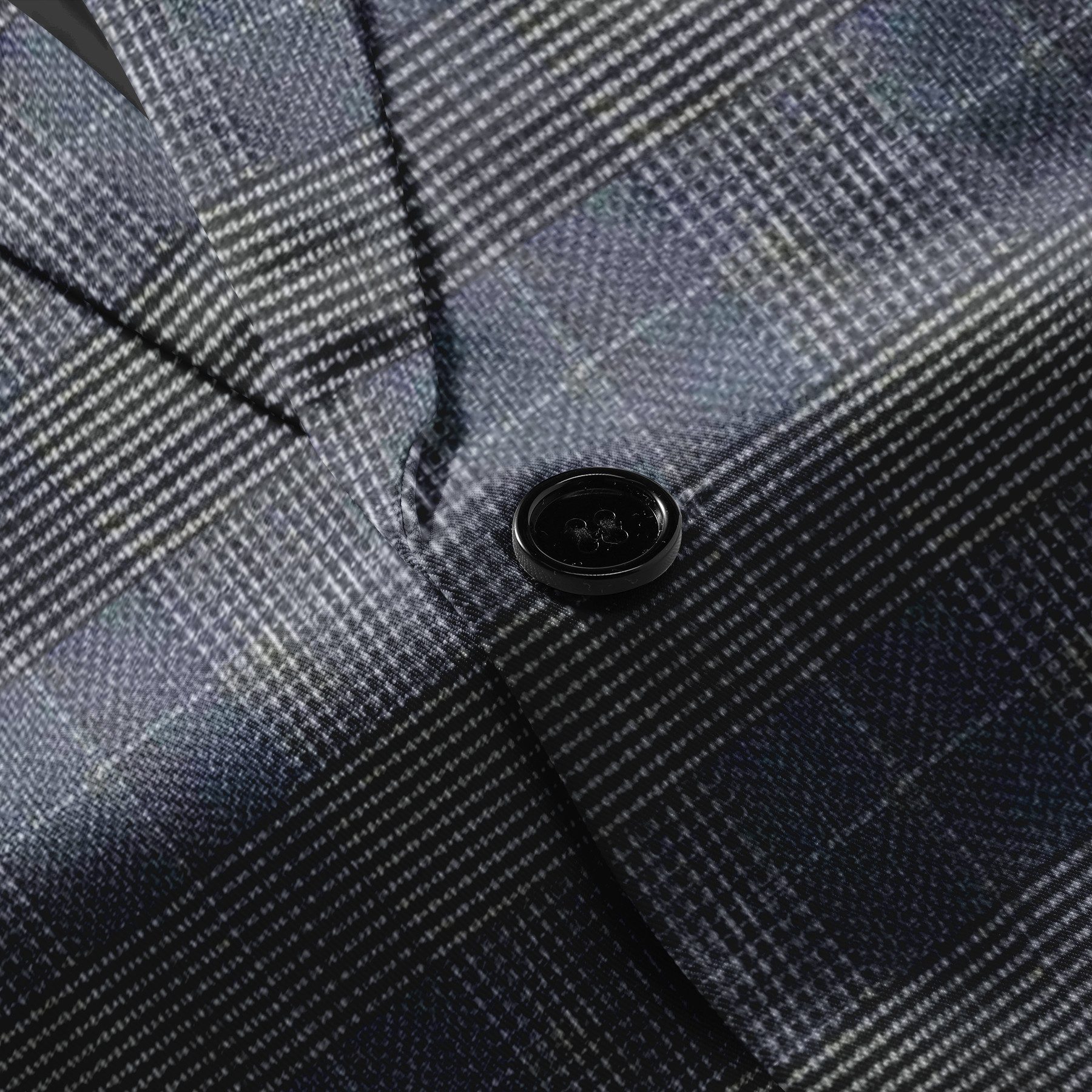 Allthemen Anzug (2 tlg) Slim Fit Herrenanzug im Farbeblock-Karomuster