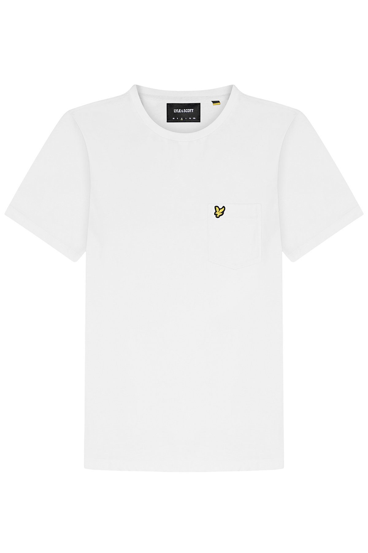 T-Shirt Mit Rundhalsausschnitt Baumwolle, Weiß Scott Lyle Tasche Und Logo, &