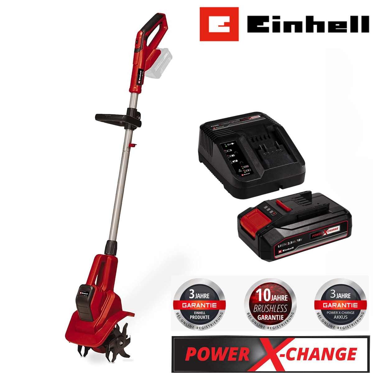 Einhell Akku-Motorhacke Akku-Bodenhacke GE-CR 18/20 Li E- 18V Akku 2.5 Ah / günstig online kaufen