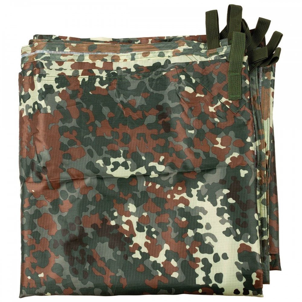 MFH Regenschutzplane Mehrzweckplane, Tarp Extrem, flecktarn, ca. 300 x 300 cm (Packung)
