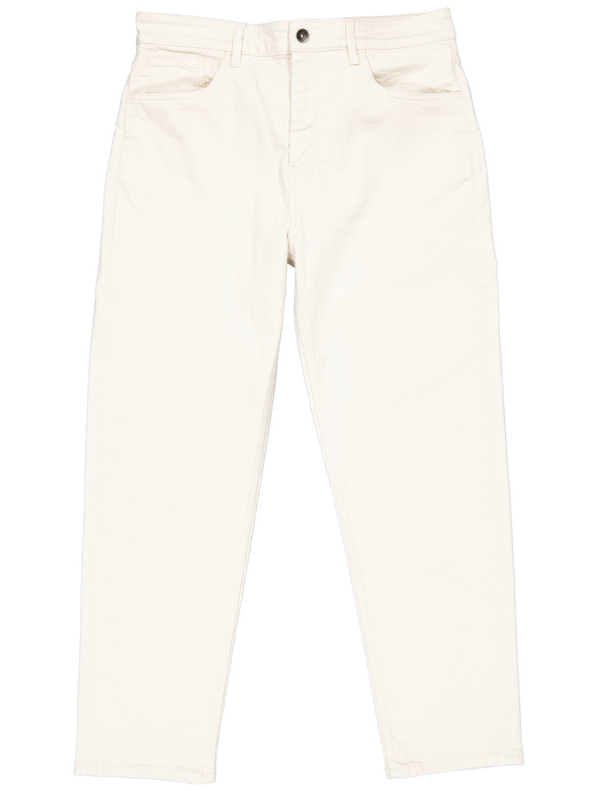 emilio adani Straight-Jeans Herren Jeans mit lässigem Schnitt, Reinweiss