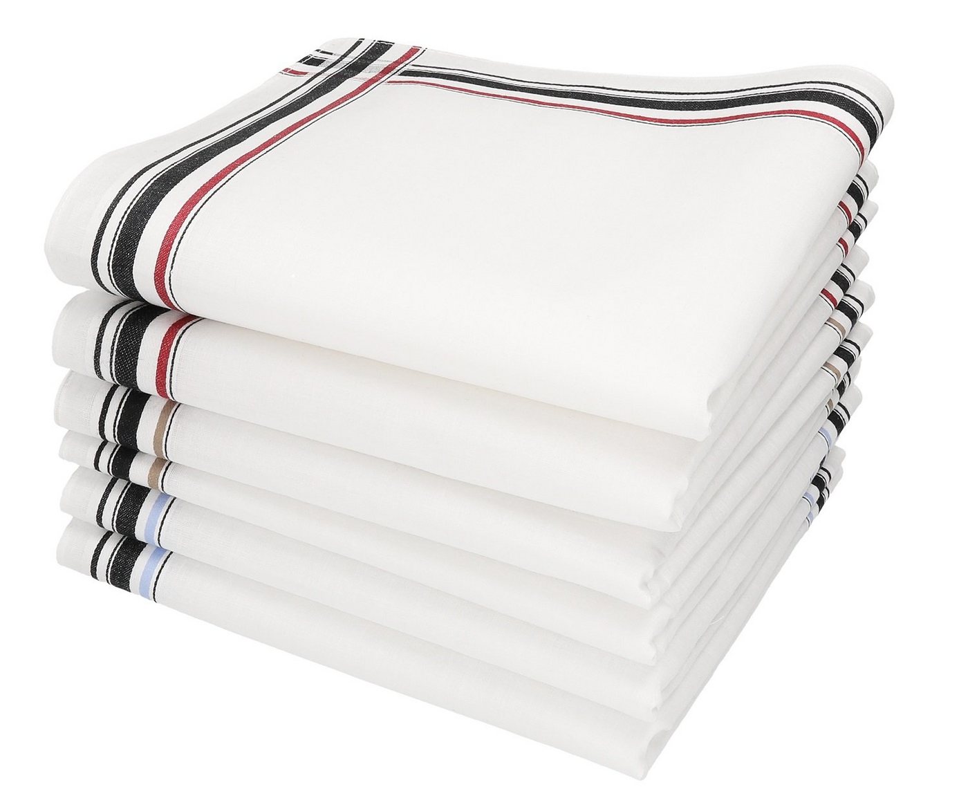 Betz Taschentuch Herren Stoff Taschentücher Set Leo 2 Dessin 5 Größe 40x40 cm, (Dessin 5, 6-St. 6 Taschentücher), 100% Baumwolle