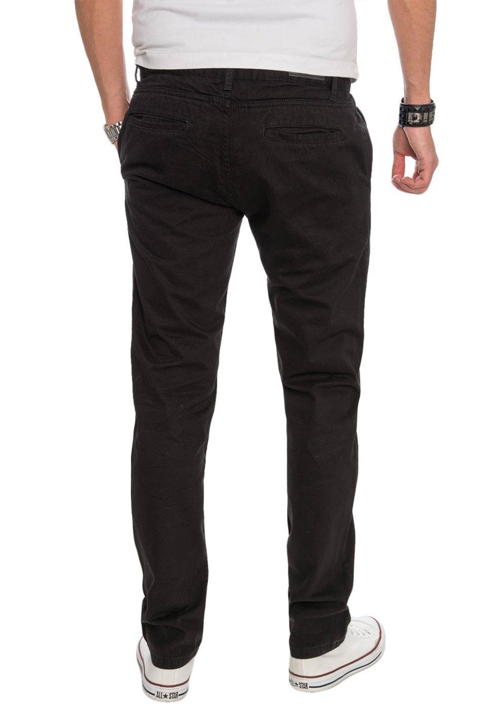 Alessandro Salvarini Chinohose Herren Regular Fit – Baumwolle Stoffhose Bequeme Hose mit geradem Bein und klassischem Design – Bild 4 von 4
