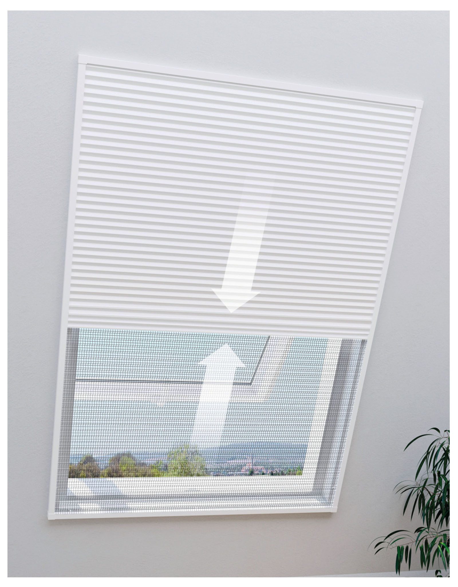 Livarno home Plissee Dachfenster Plissee Faltplisee Insektenschutz / Sonnenschutz 2in1, Lichtschutz, verschraubt