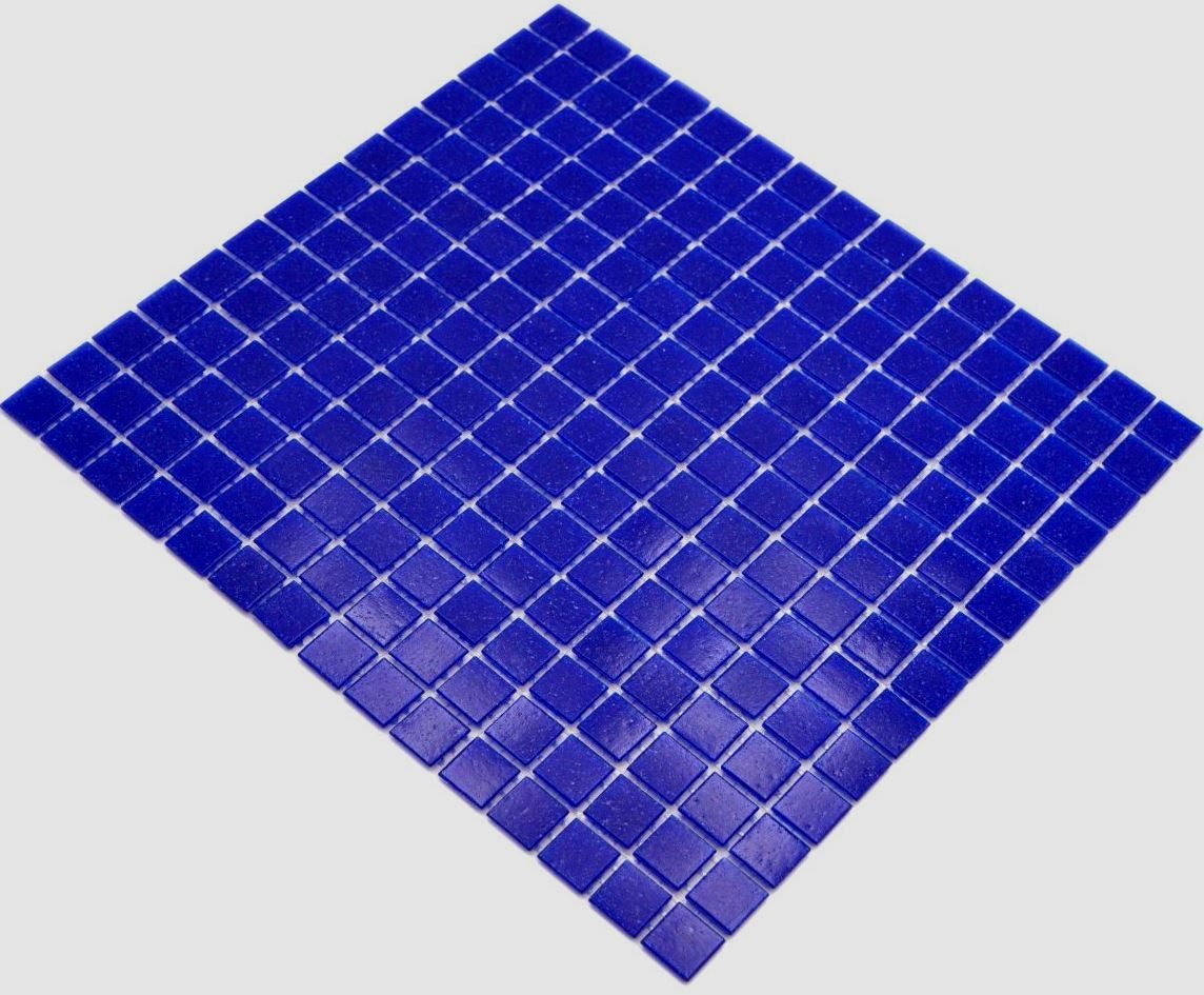 Mosani Mosaikfliesen Glasmosaik Dunkelblau Poolmosaik Schwimmbadmosaik Mosaikfliese