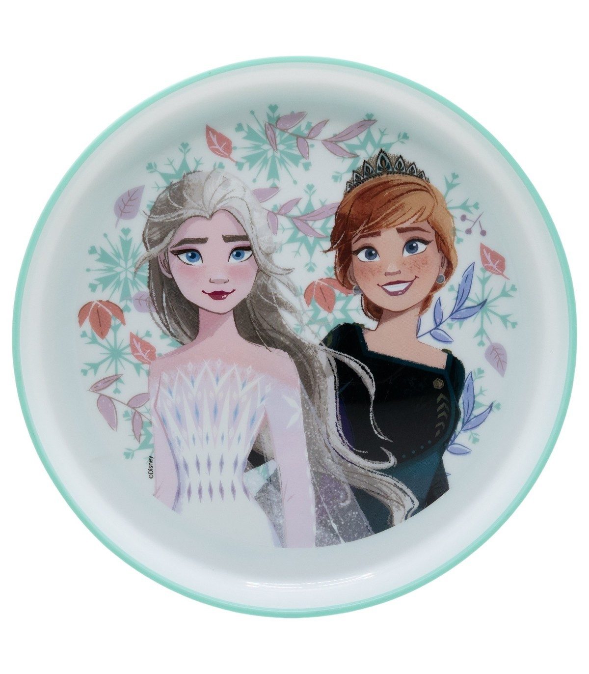Disney Frozen Teller Kinder Teller mit Basis Premium Bicolor für Esstisch und Alltag