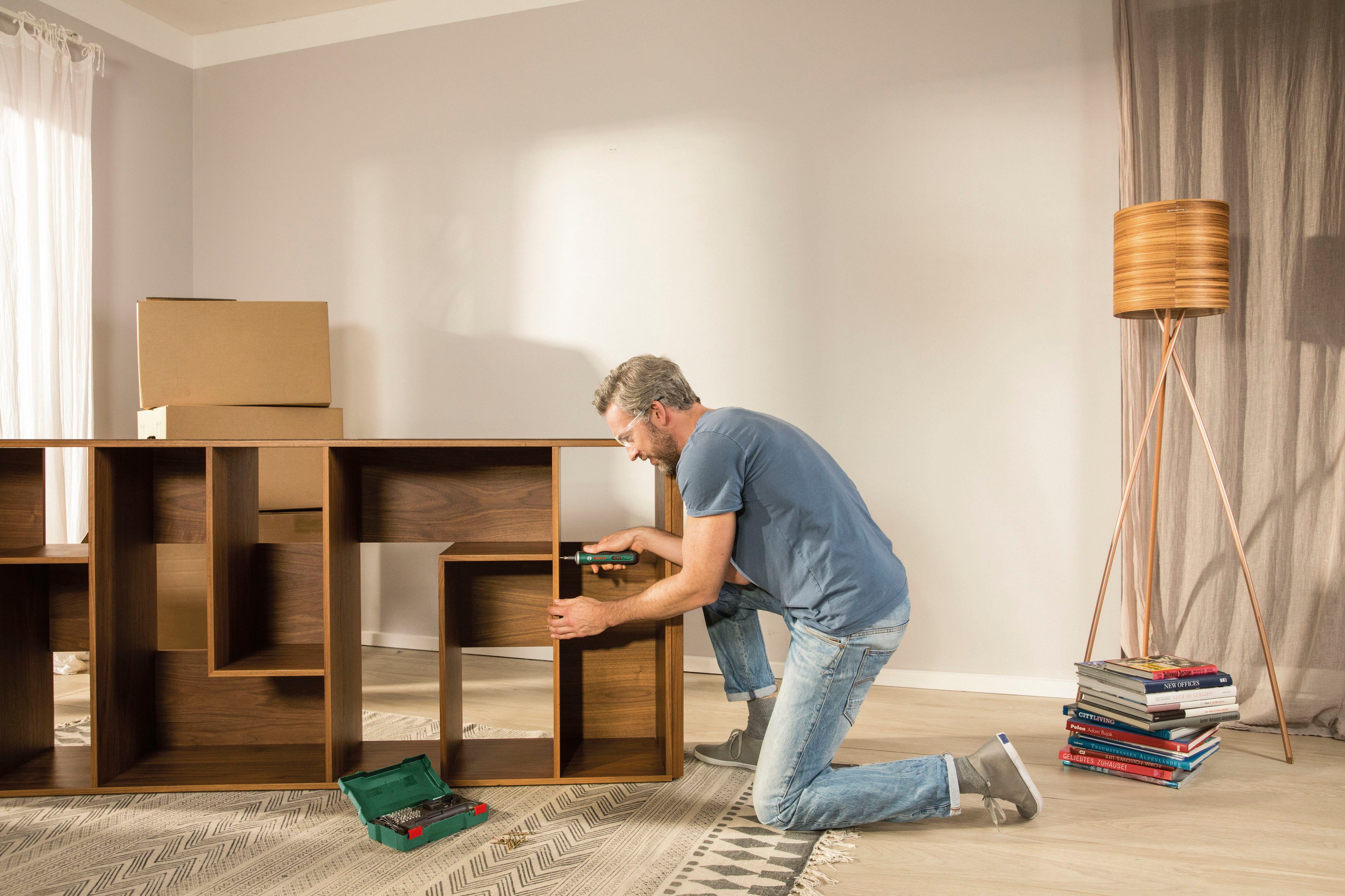 Bosch Home & Garden Akku-Schrauber PushDrive, 360 U/min, mit eingebauten Akku 3,6V/1,5Ah
