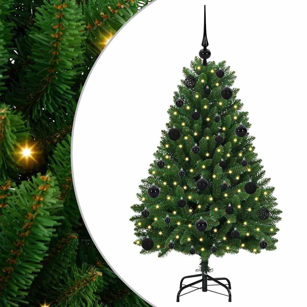 vidaXL Christbaumschmuck Künstlicher Weihnachtsbaum Grün 120 cm PVC und Metall (1-tlg)
