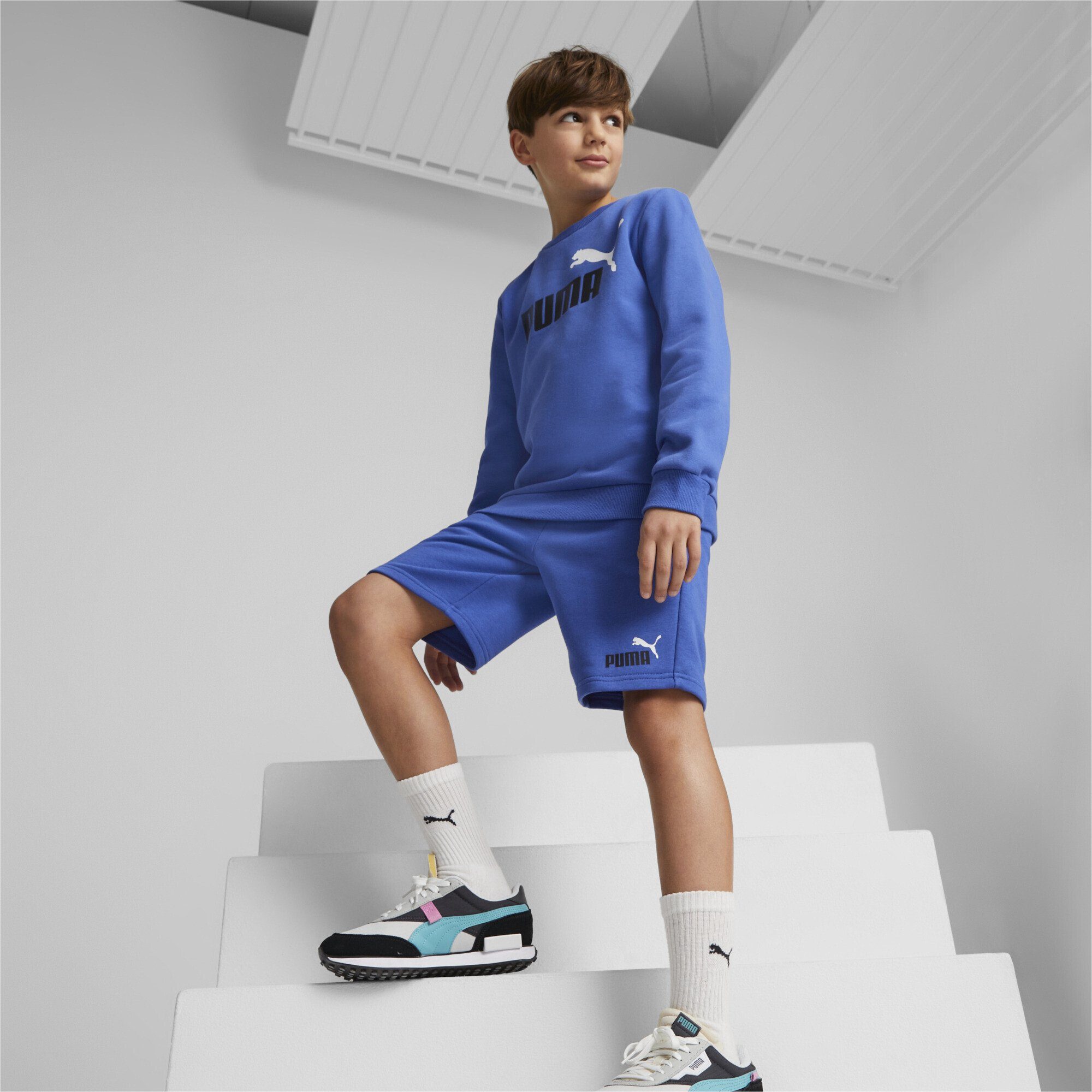 Jungen Sapphire Essentials+ Royal PUMA Sporthose Shorts Two-Tone Blue