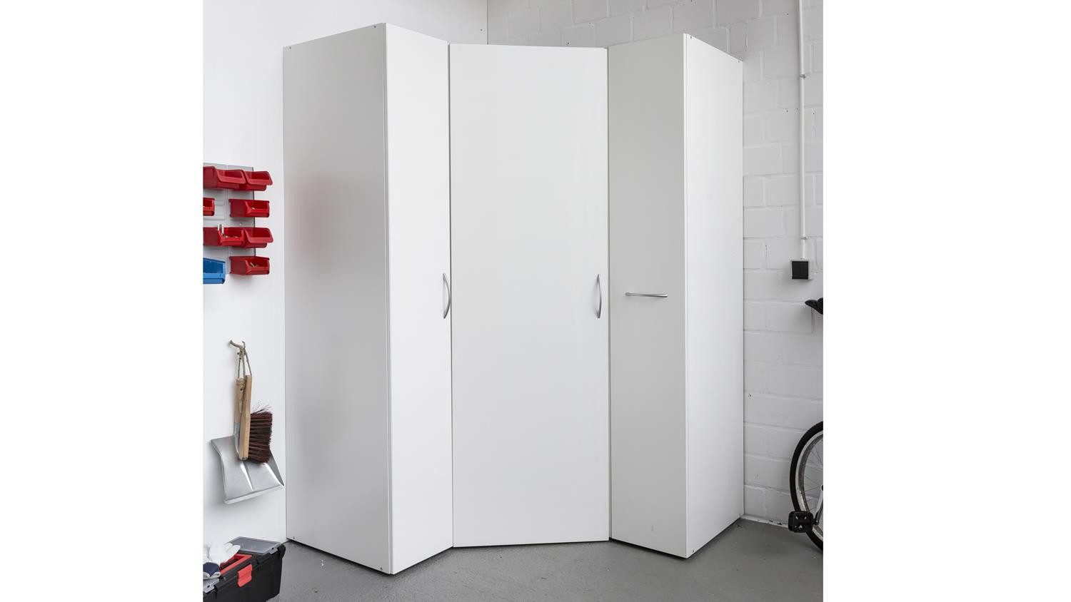 Wimex Mehrzweckschrank Eckschrank MRK Mehrzweckschrank Apothekerschrank weiß