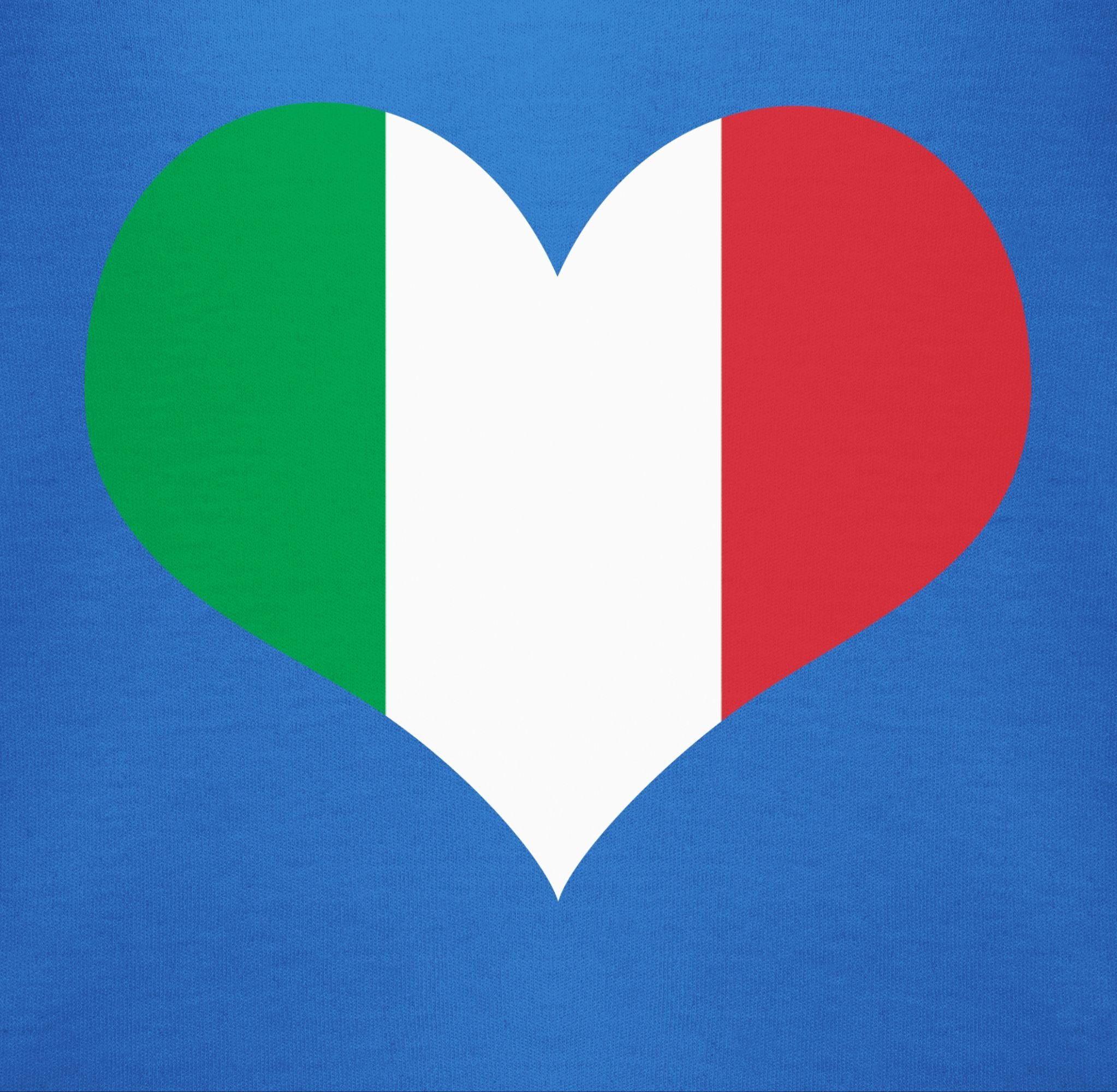 Herz Baby Länder Wappen Royalblau Shirtbody 1 Shirtracer Italien