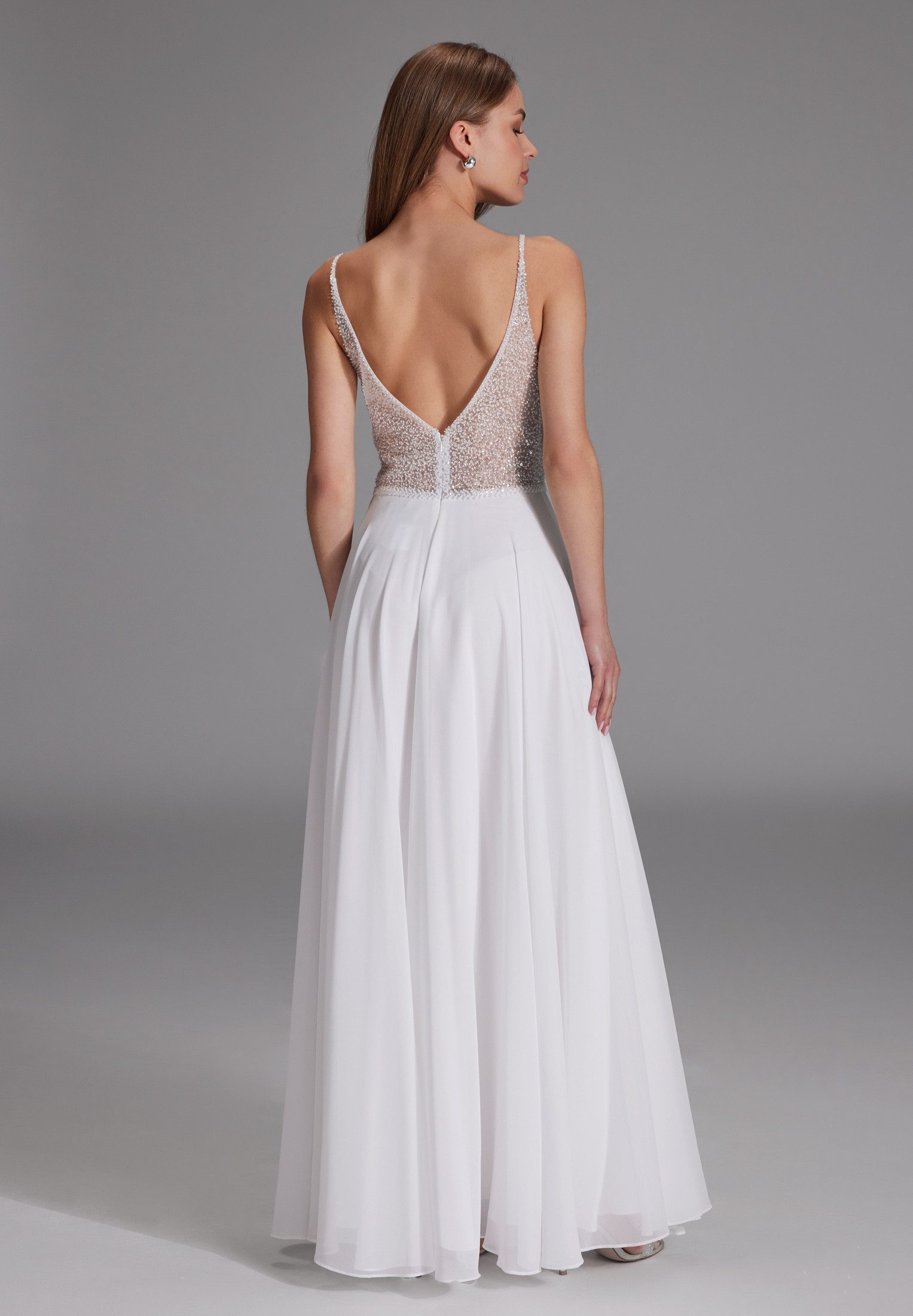 Hey Kyla Abendkleid - Abendkleid aus Materialmix Taillierter Schnitt mit ausgestelltem Rockteil