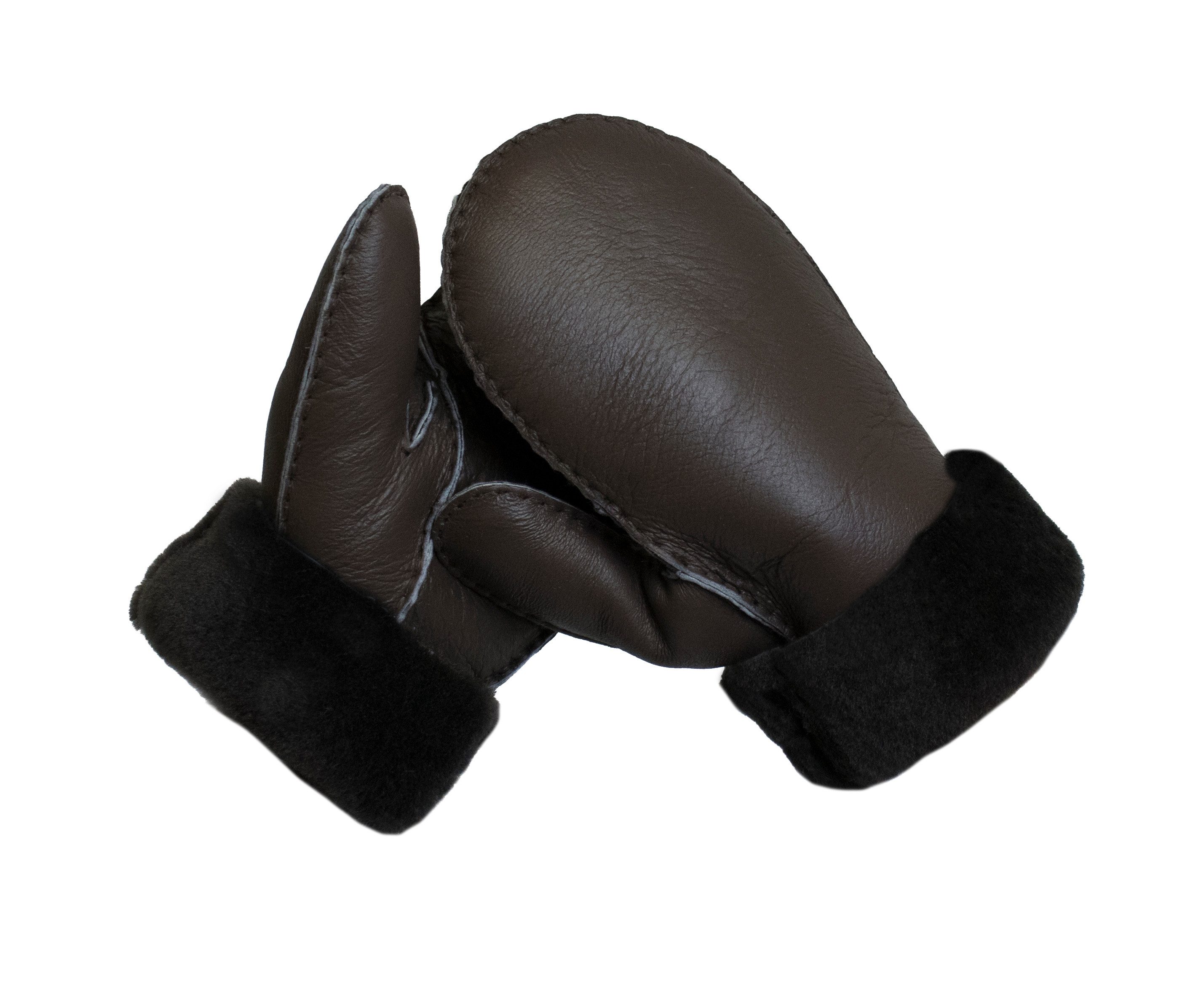 Reissner Lammfelle Lederhandschuhe Fäustlinge Faust Handschuhe Lammfell mit Nappaleder (1-St)