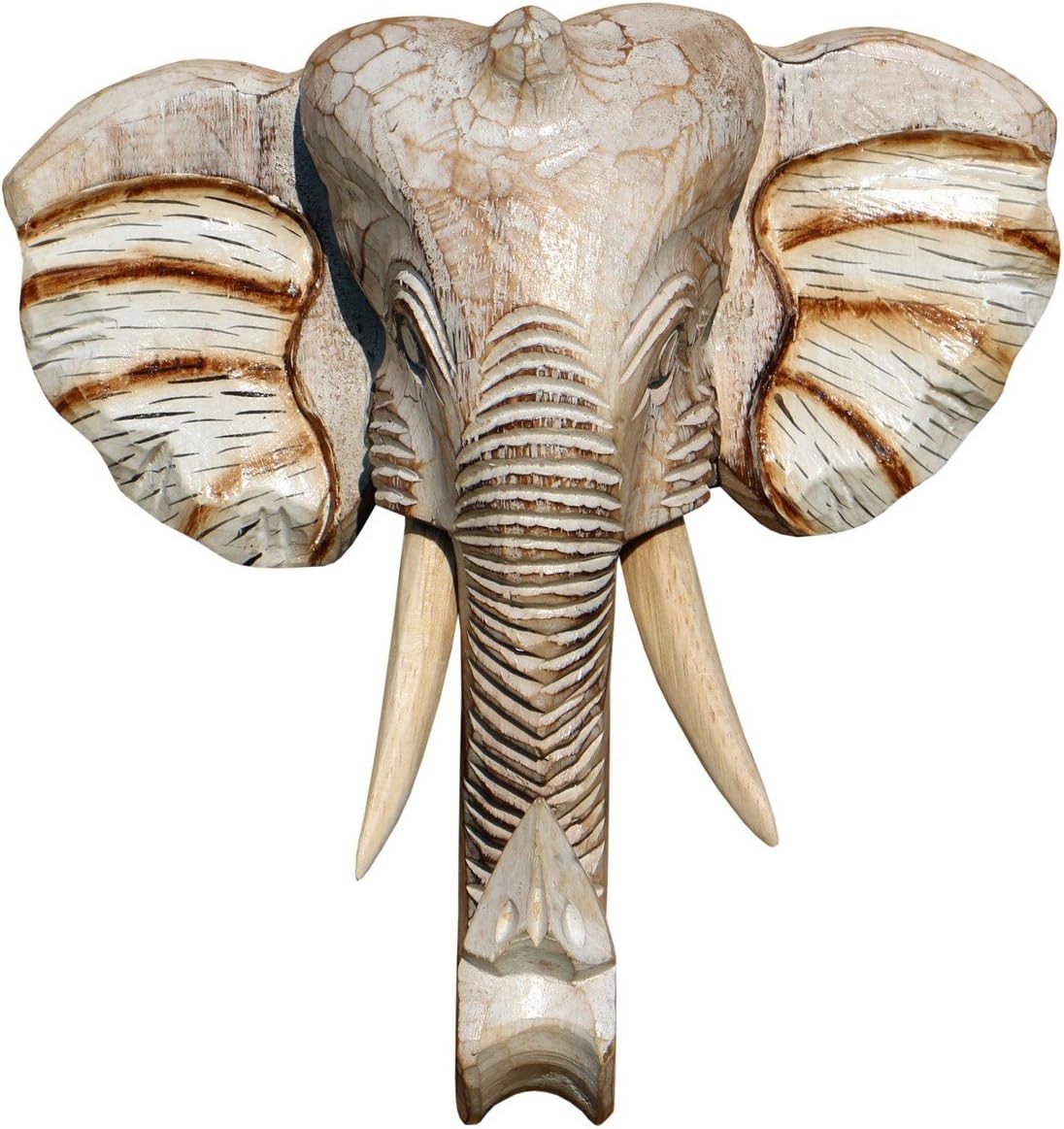 Wogeka Wanddekoobjekt Wand-Maske Elefantenkopf zum aufhängen Afrika Elefant günstig online kaufen
