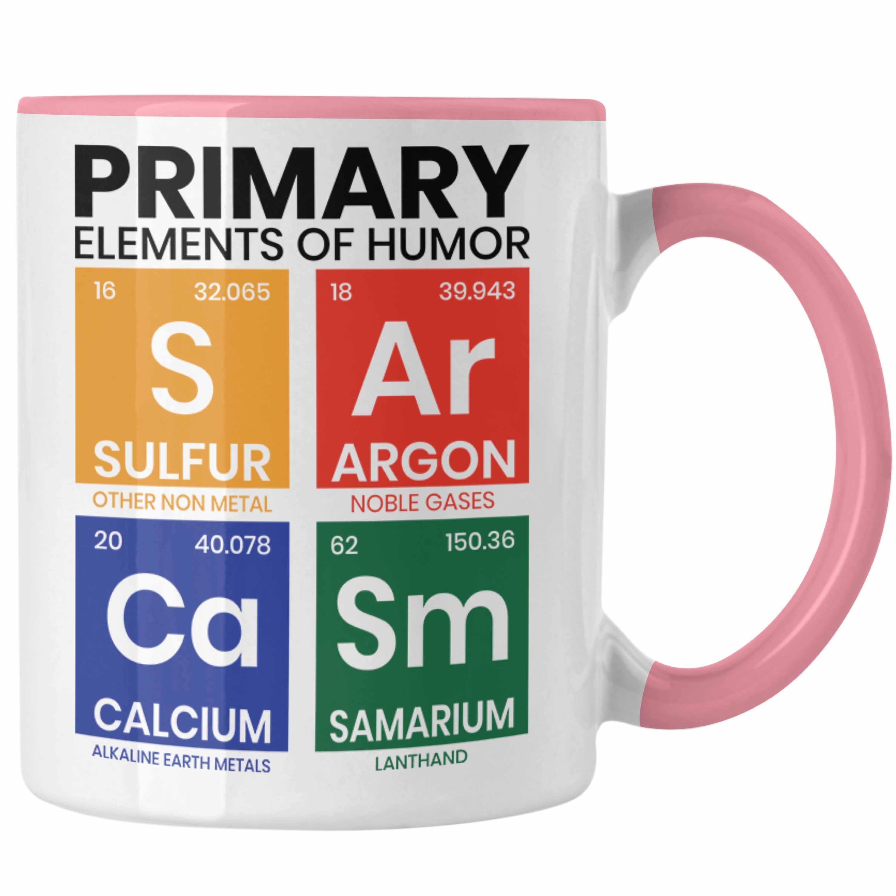 Humor Chemiker Sarkasmus Ch Tasse Trendation Sm Ar Primary Rosa Ca Geschenkidee Of S Elemts