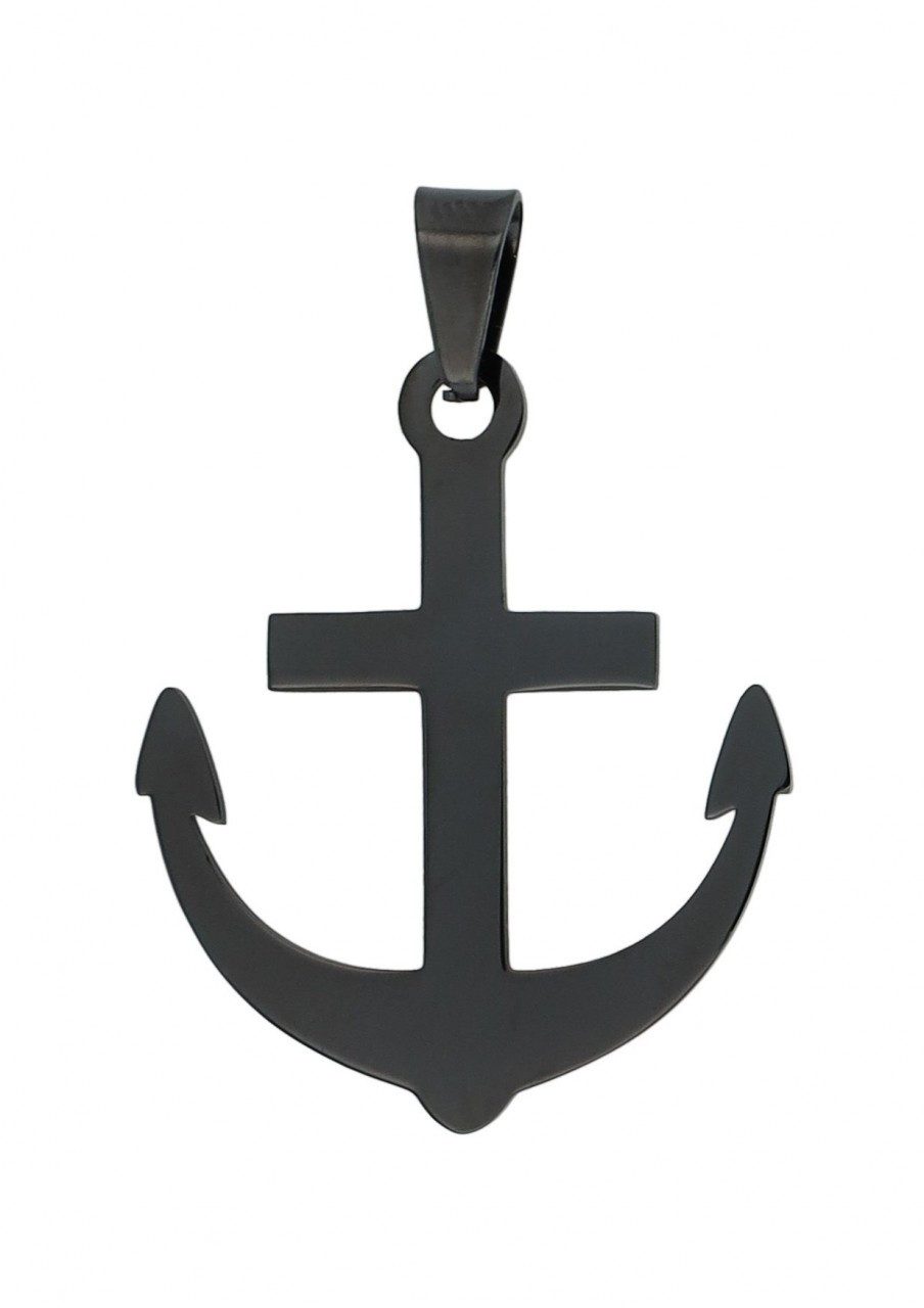 Adelia´s Kettenanhänger trendiger Anker Anhänger aus Edelstahl