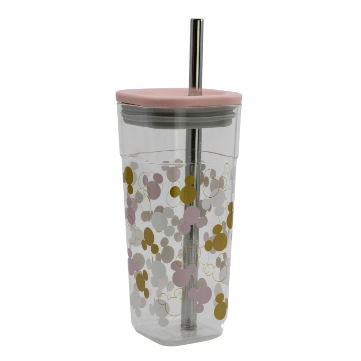 Disney Кружки Disney Mickey Maus Trinkbecher mit Edelstahl Trinkhalm 540 ml, Kunststoff