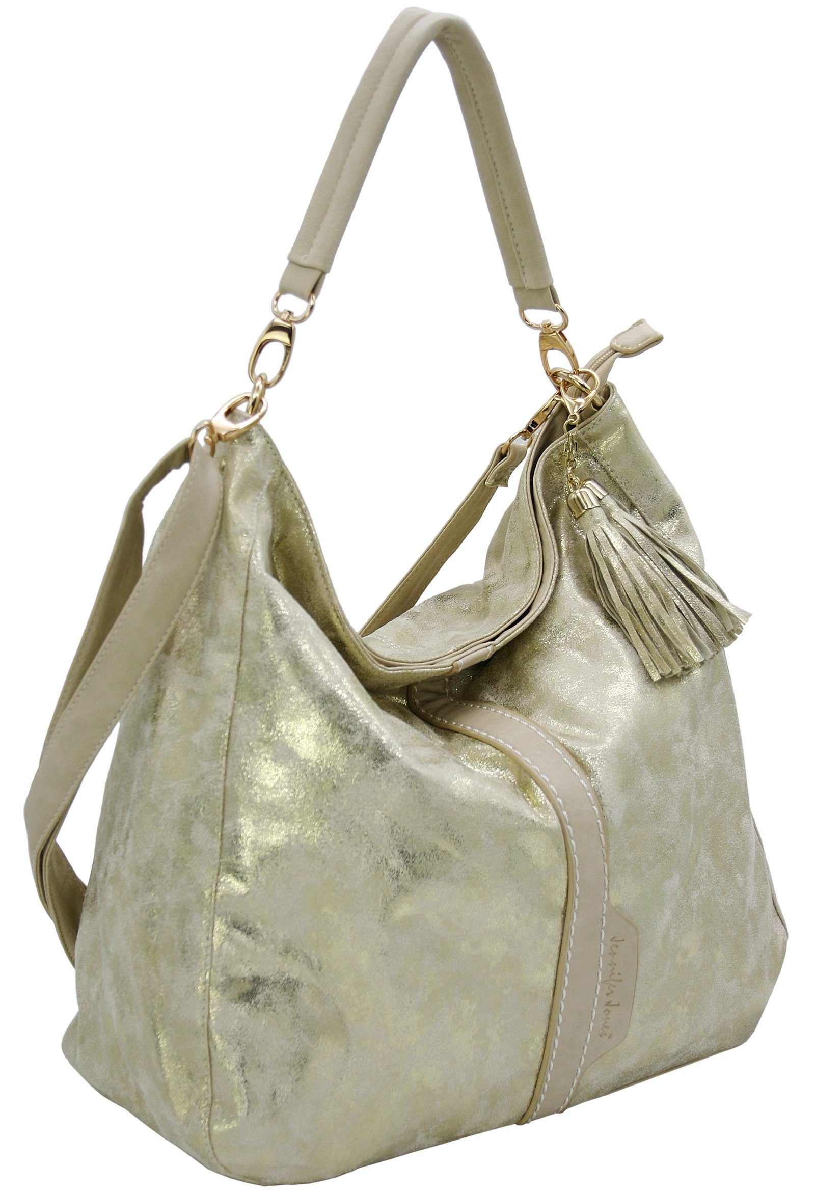 J JONES JENNIFER JONES Schultertasche - Modische Damen Umhängetasche, großer Hobo-Bag