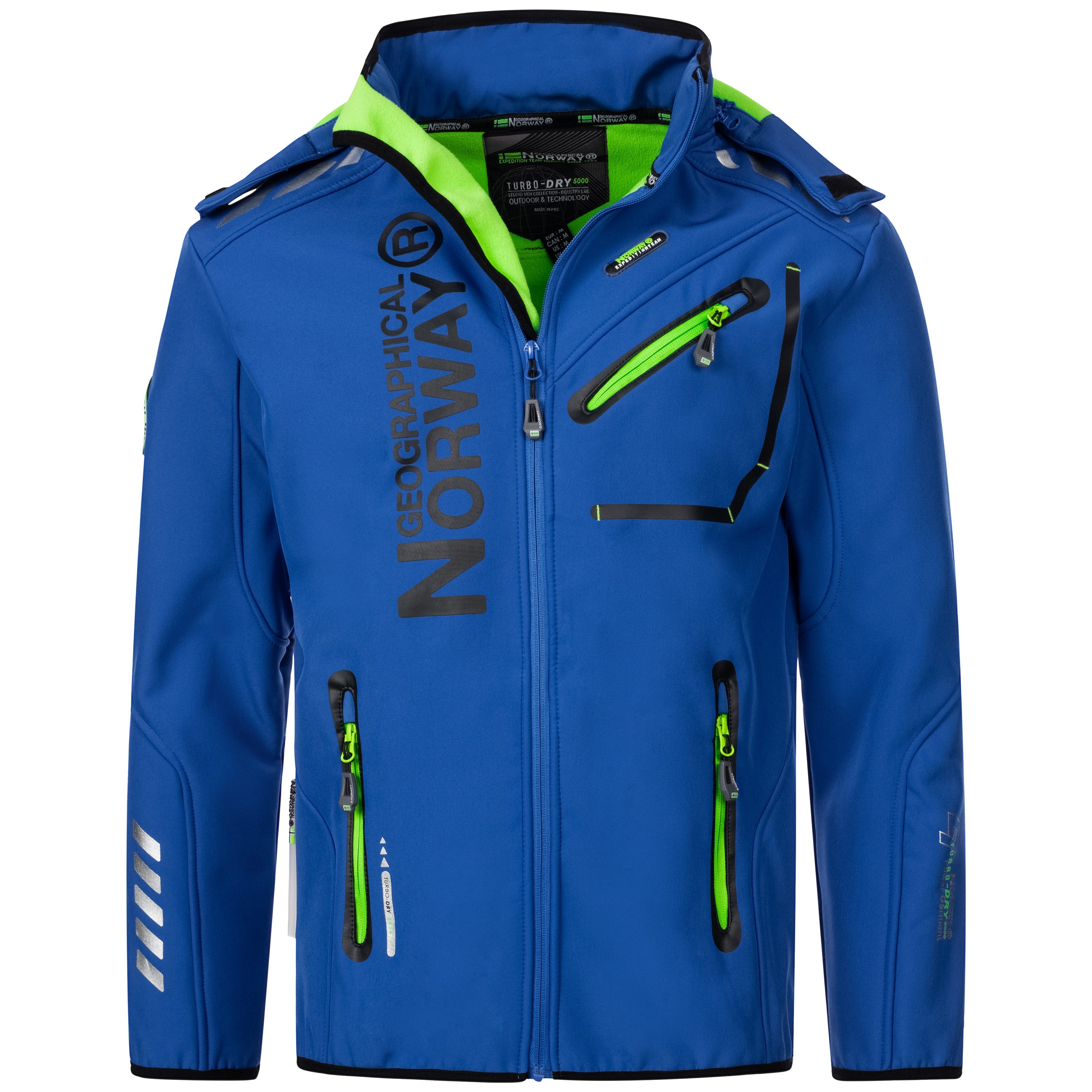 Geographical Norway Softshelljacke Herren Damen Übergangsjacke Wind Wasser Abweisend Jacke Frühling Elastisches Material, Bewegungsfreundlich, Leichtes Material