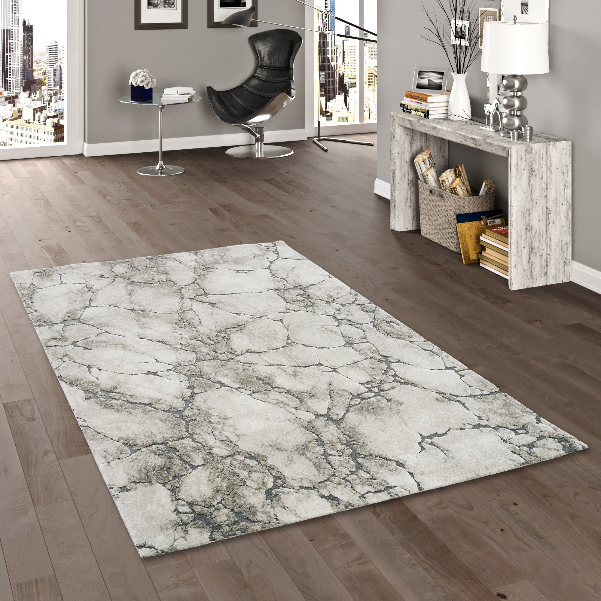 Pergamon Designteppich Venezia Luxus Designer Teppich Marmor Opitk, Rechteckig, Höhe: 11 mm
