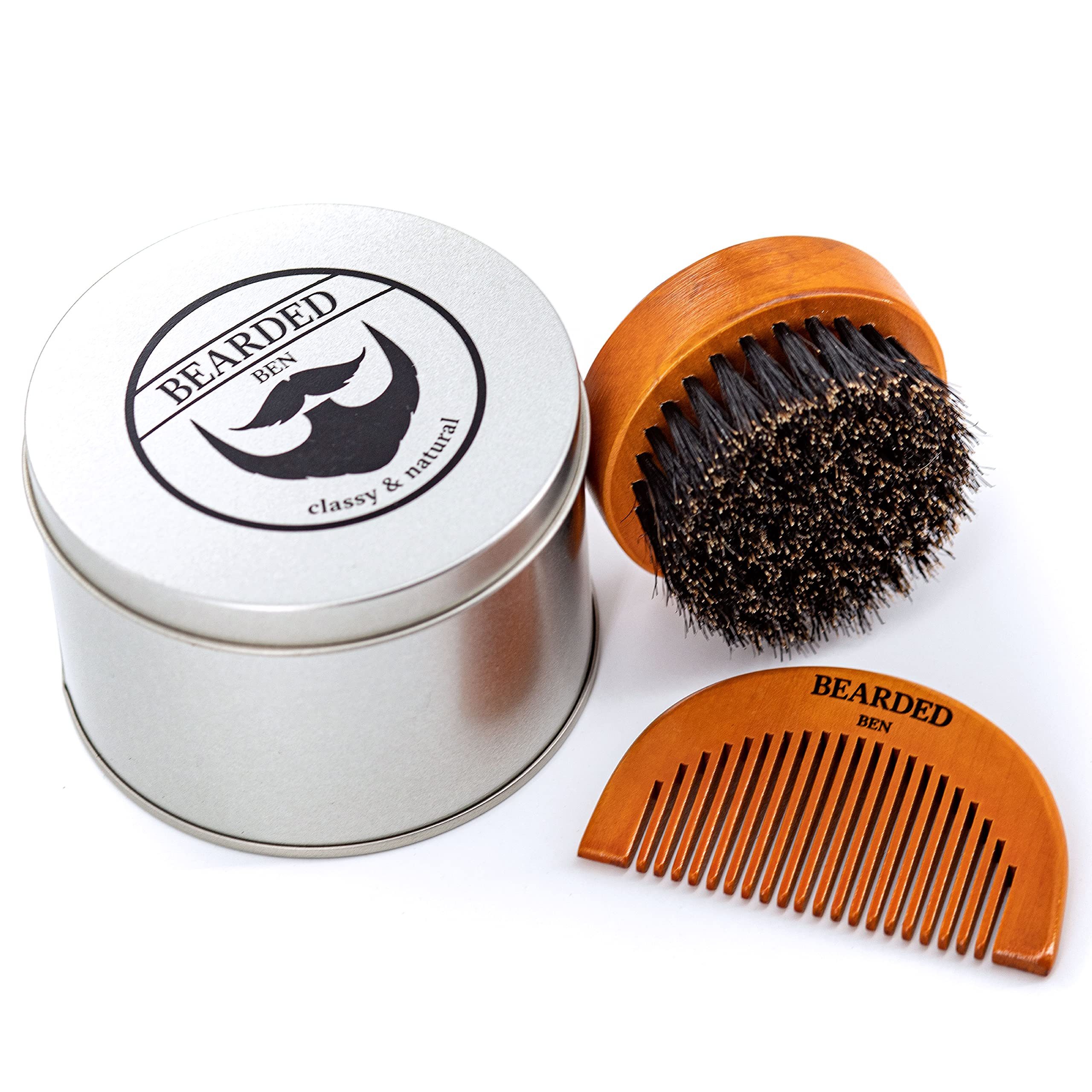 BEARDED BEN Haarbürste Уход за бородой Set mit Bartbürste und Bartkamm - Bartstyling Zubehör, 1-tlg.