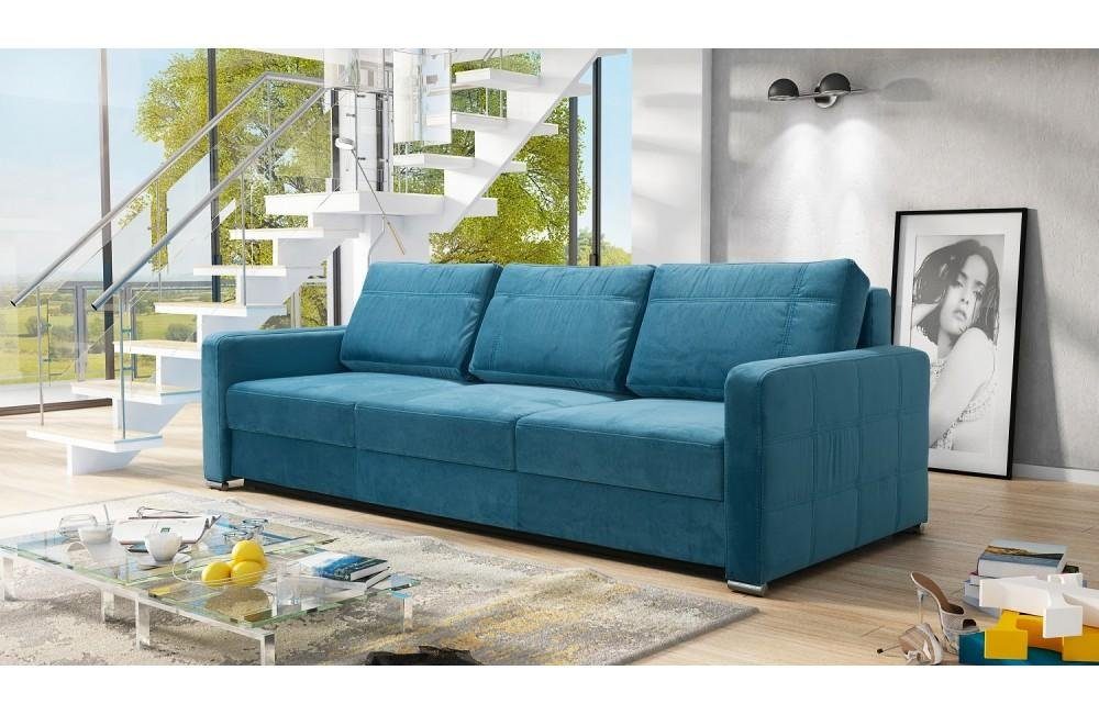 Blau Sofa, JVmoebel Mit Bettfunktion
