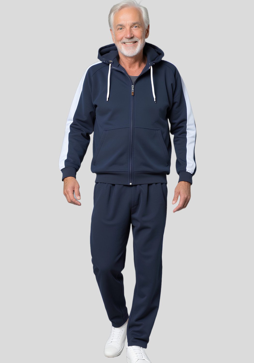 Herbold Sportswear Jogginganzug Herren Trainingsanzug mit Kapuze Freizeitanzug Hooded (2-tlg), wärmend, Innen flauschig weich angeraut