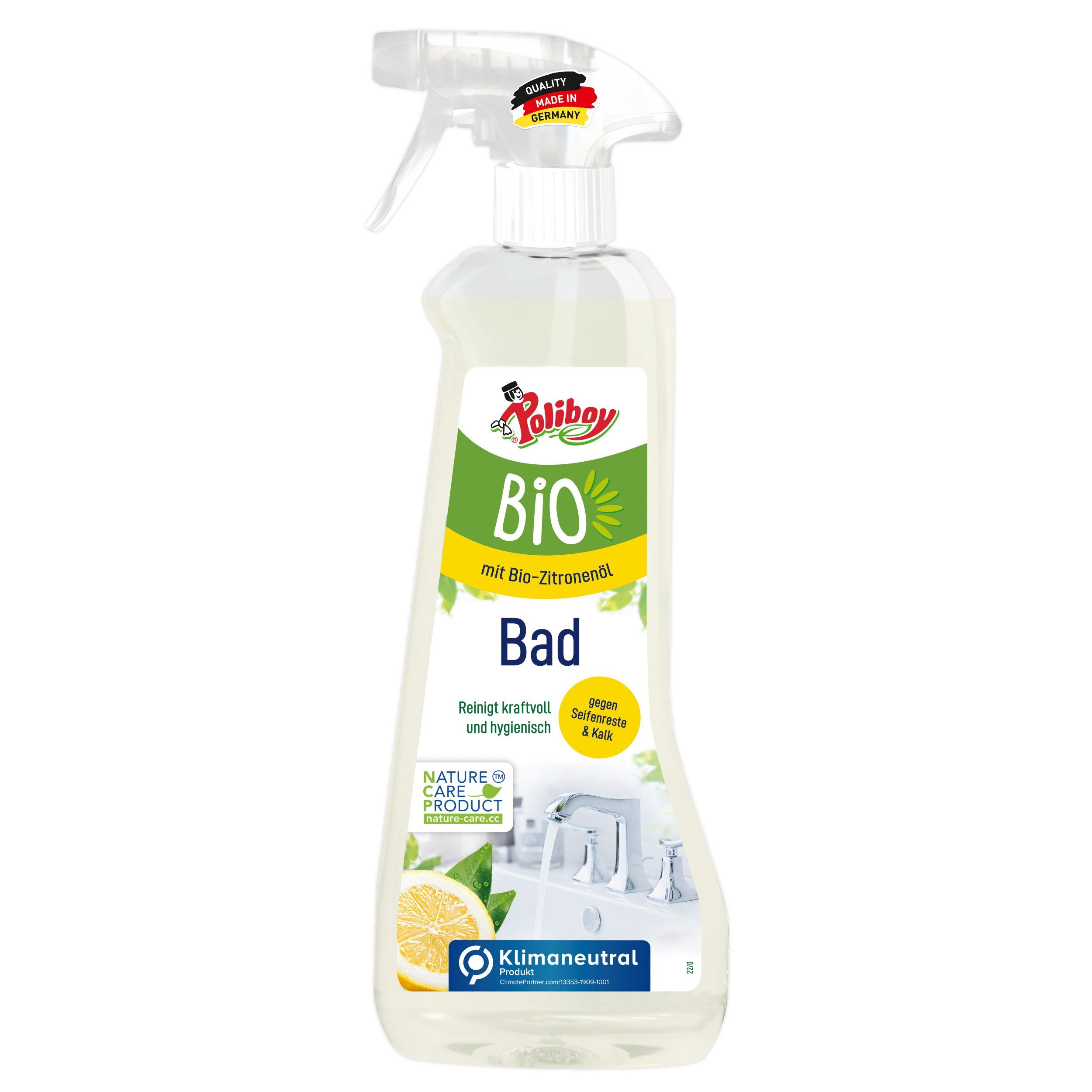 poliboy - 500 ml - Bio Badreiniger (zum einfachen Reinigen des Badezimmers geeignet - Made in Germany)