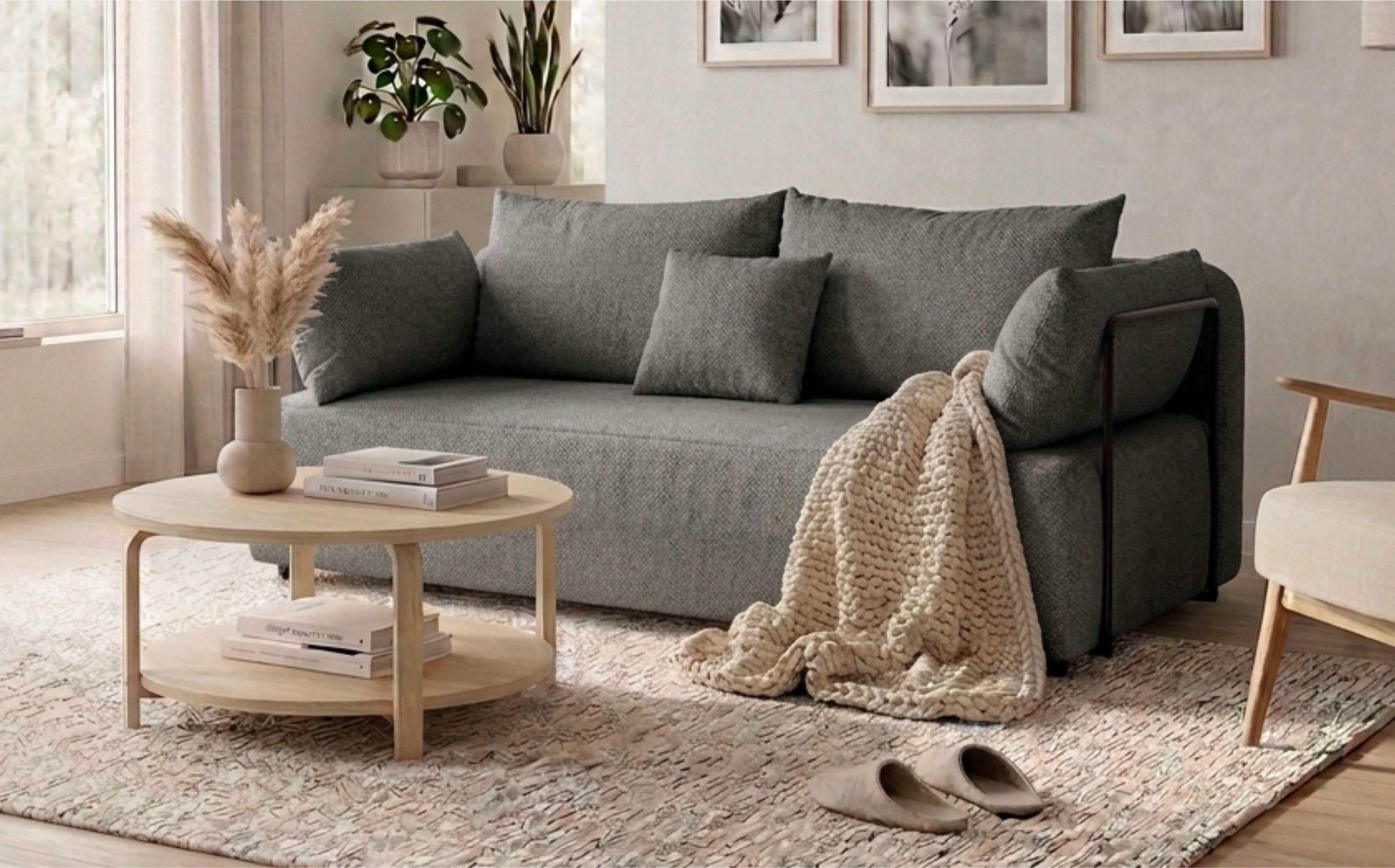 COLLECTION AB Schlafsofa Maria, B: 191 cm, Liegefl. 143x190 cm, Bettfunktion & Bettkasten, Federkern & Zierkissen, freistehend