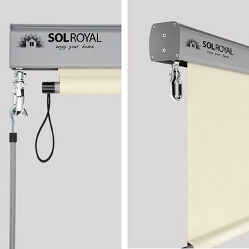 Sol Royal Klemmmarkise SolVision MS5 Senkrechtmarkise Fassadenmarkise 250x160cm beige