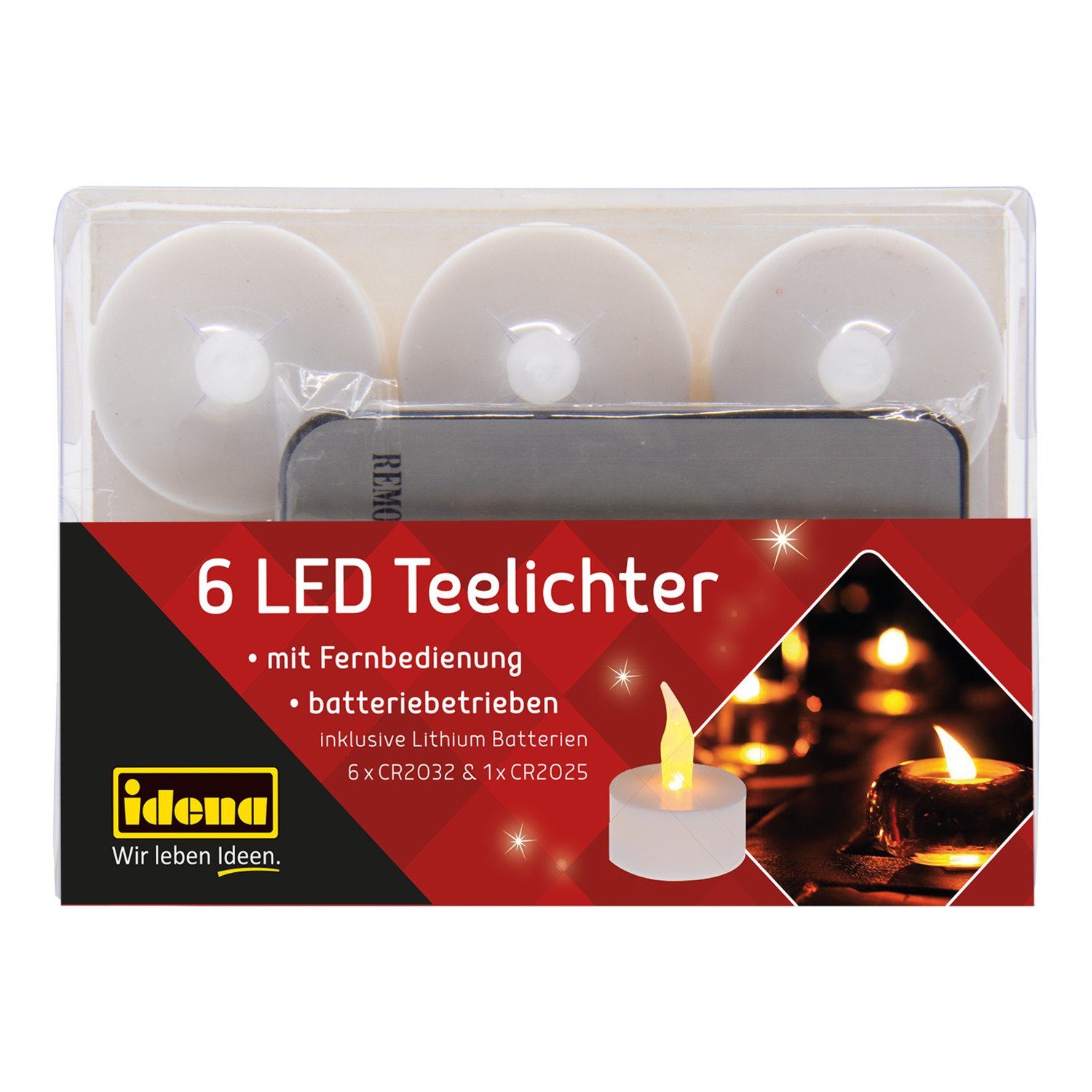Idena LED-Kerze Idena 38204 - LED Teelichter, 6 Stück in Warmweiß, elektris günstig online kaufen
