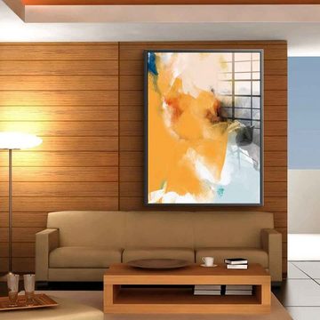 DOTCOMCANVAS® Acrylglasbild Intuitive Vision - Acrylglas, Acrylglasbild beige orange moderne abstrakte Kunst Druck Wandbild