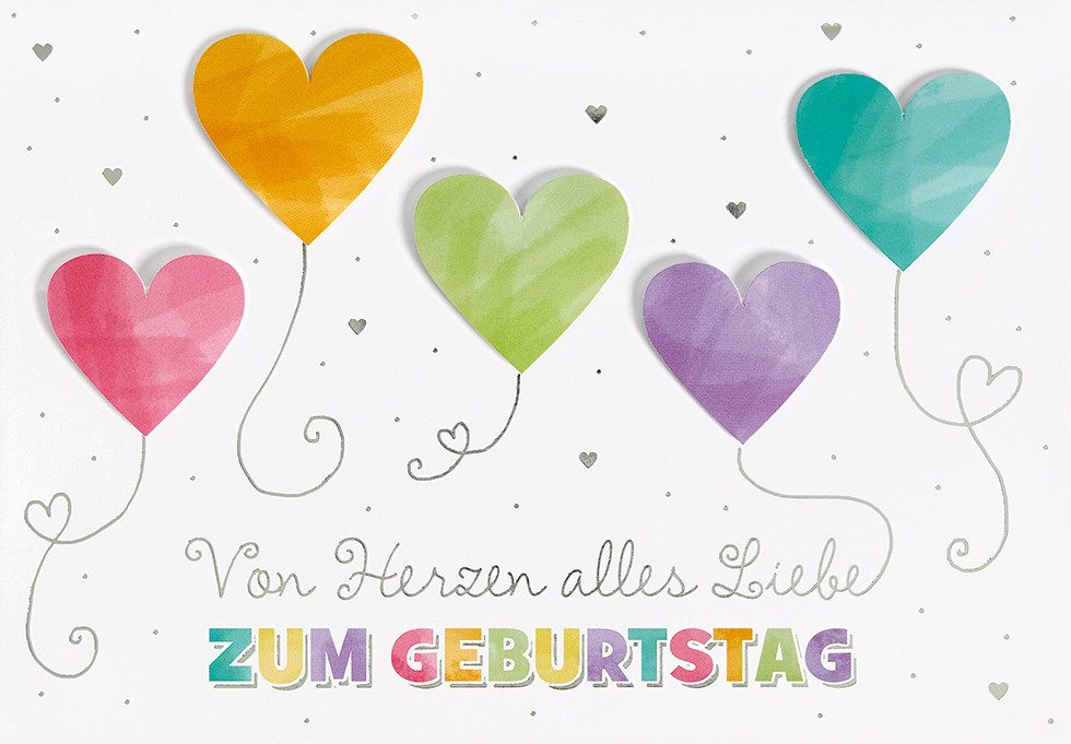 Grußkarten Geburtstag Glückwunschkarte im Format 115x17cm mit Umschlag uniq73